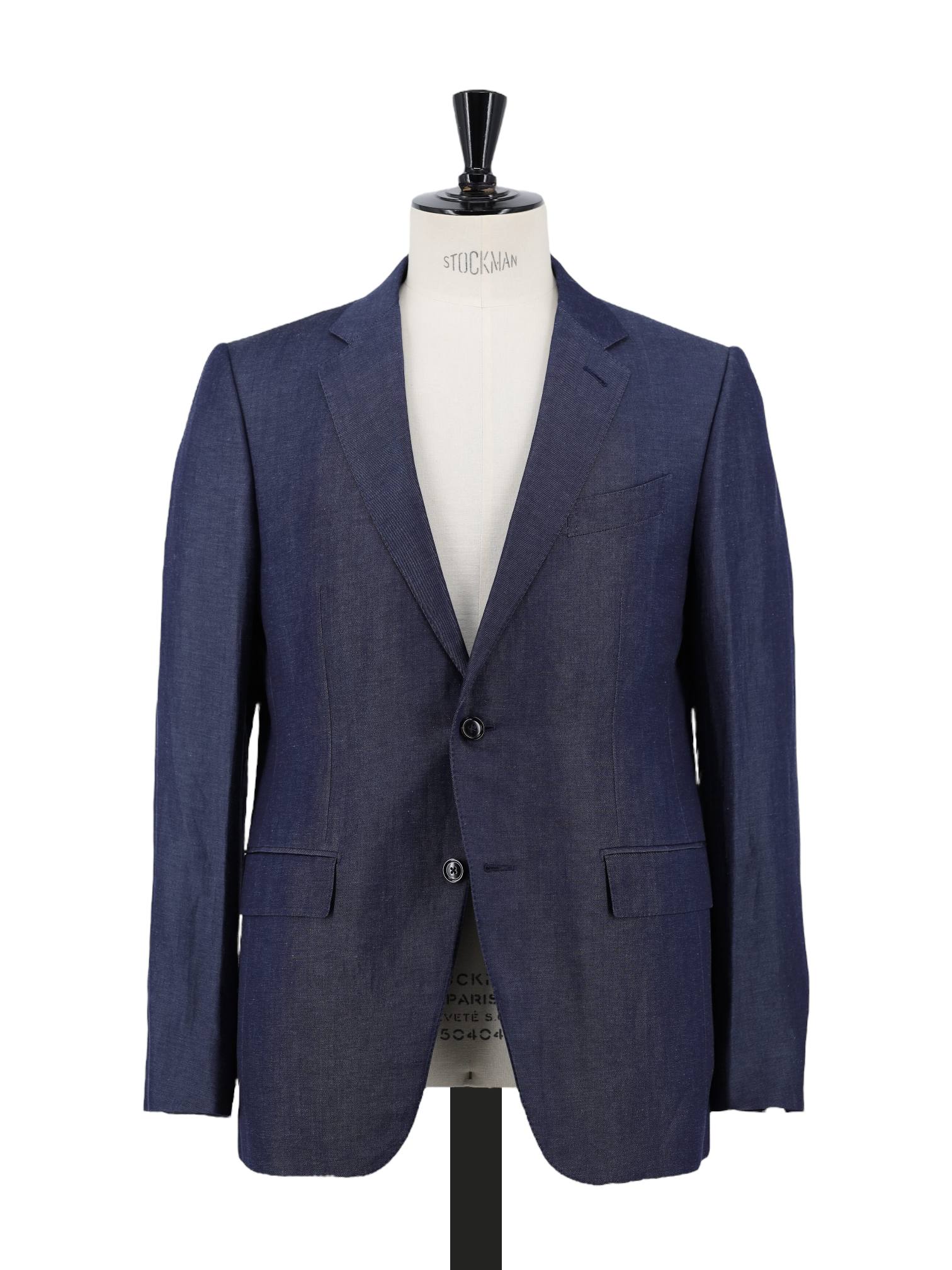 Ermenegildo Zegna Dark Blue Wool & Linen Twill Torino Suit