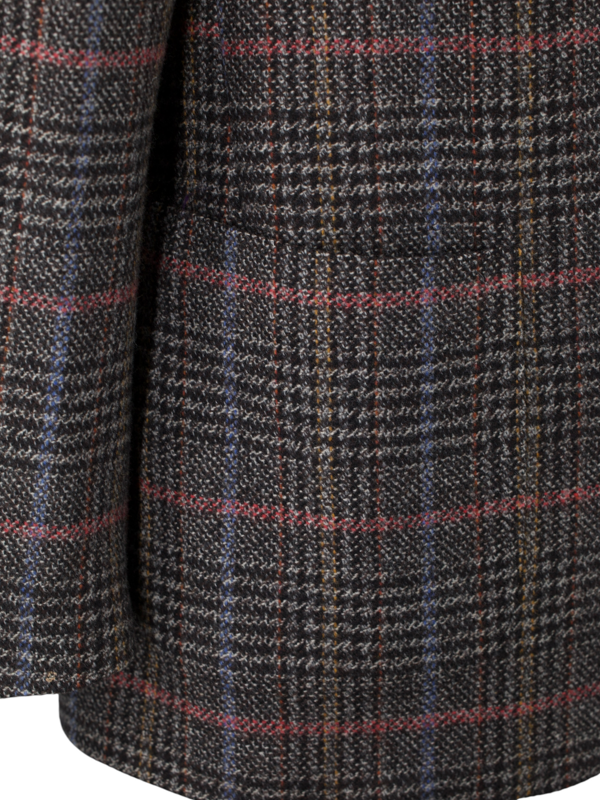 Lardini Brown & Multicolor Wool Tartan Jacket