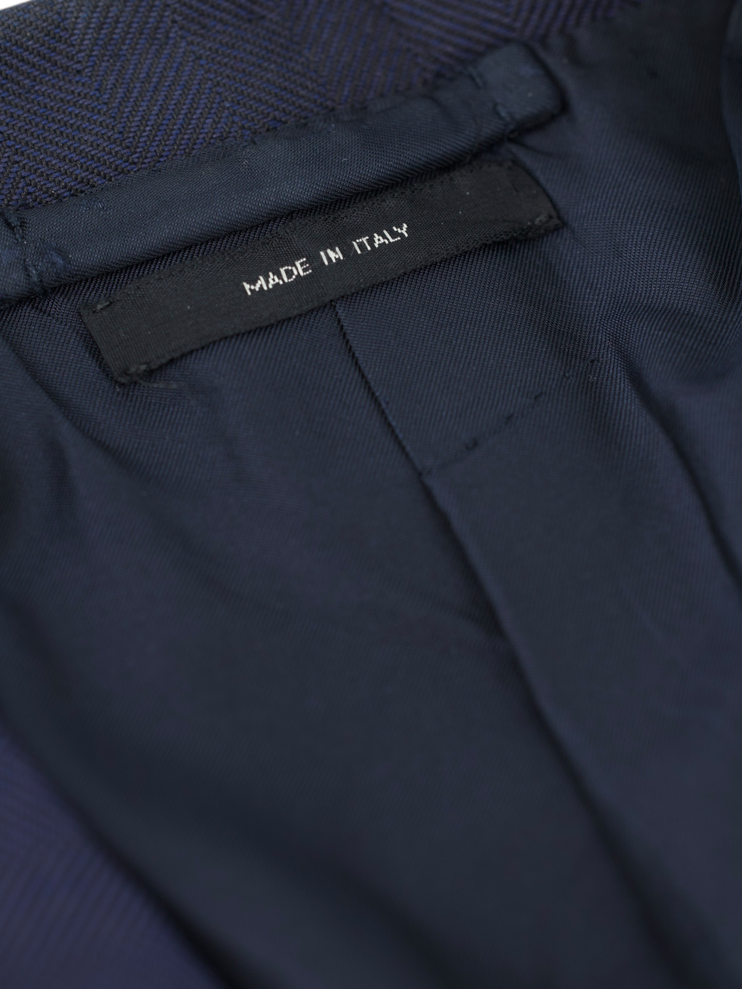 Tom Ford Marine Blue Pure-Silk Herringbone O'Connor Jacket