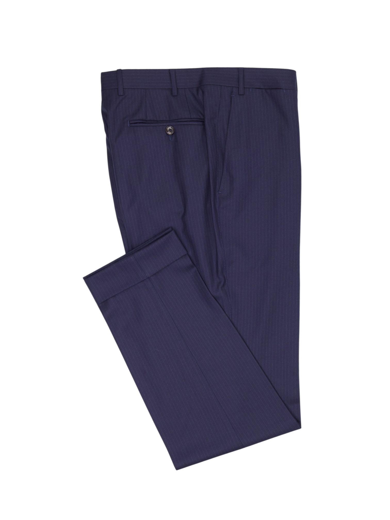 Canali Midnight Blue Pinstripe Trousers