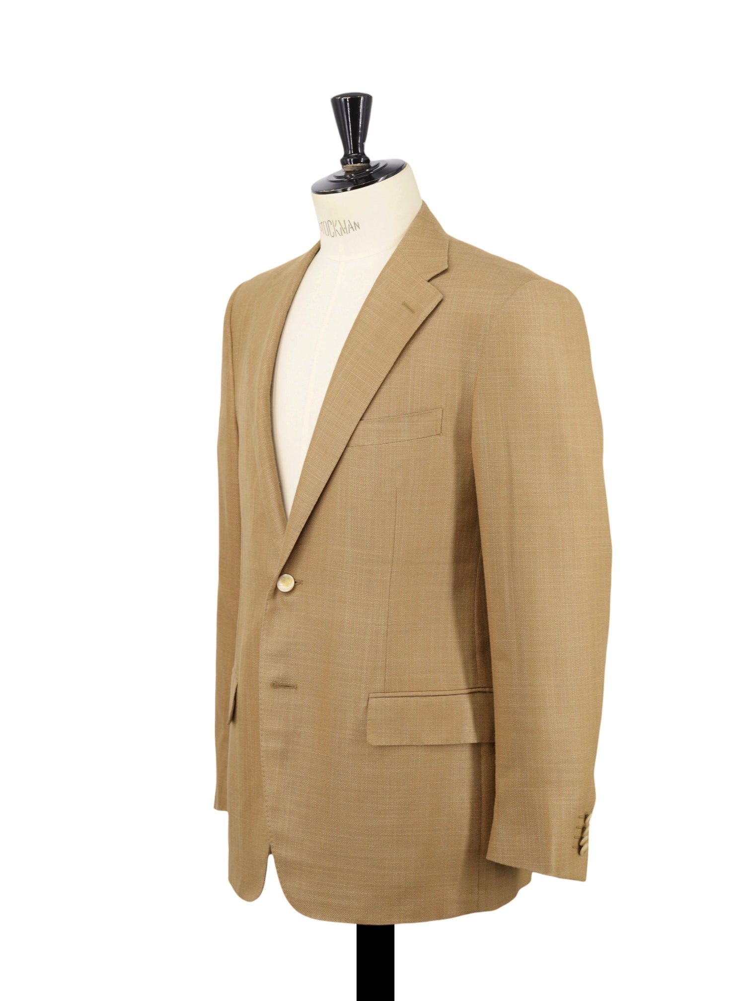 Corneliani Apricot Orange Silk & Wool Basket-Weave Jacket