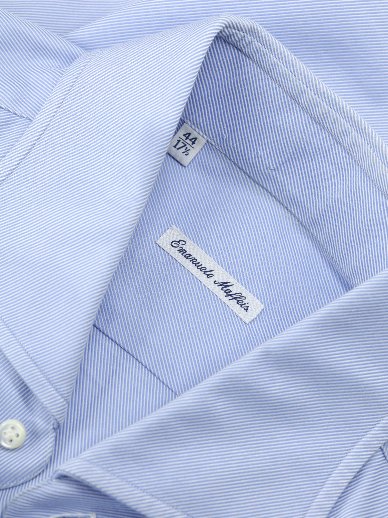 Emanuele Maffeis Light Blue Heavyweight-Cotton Twill Shirt