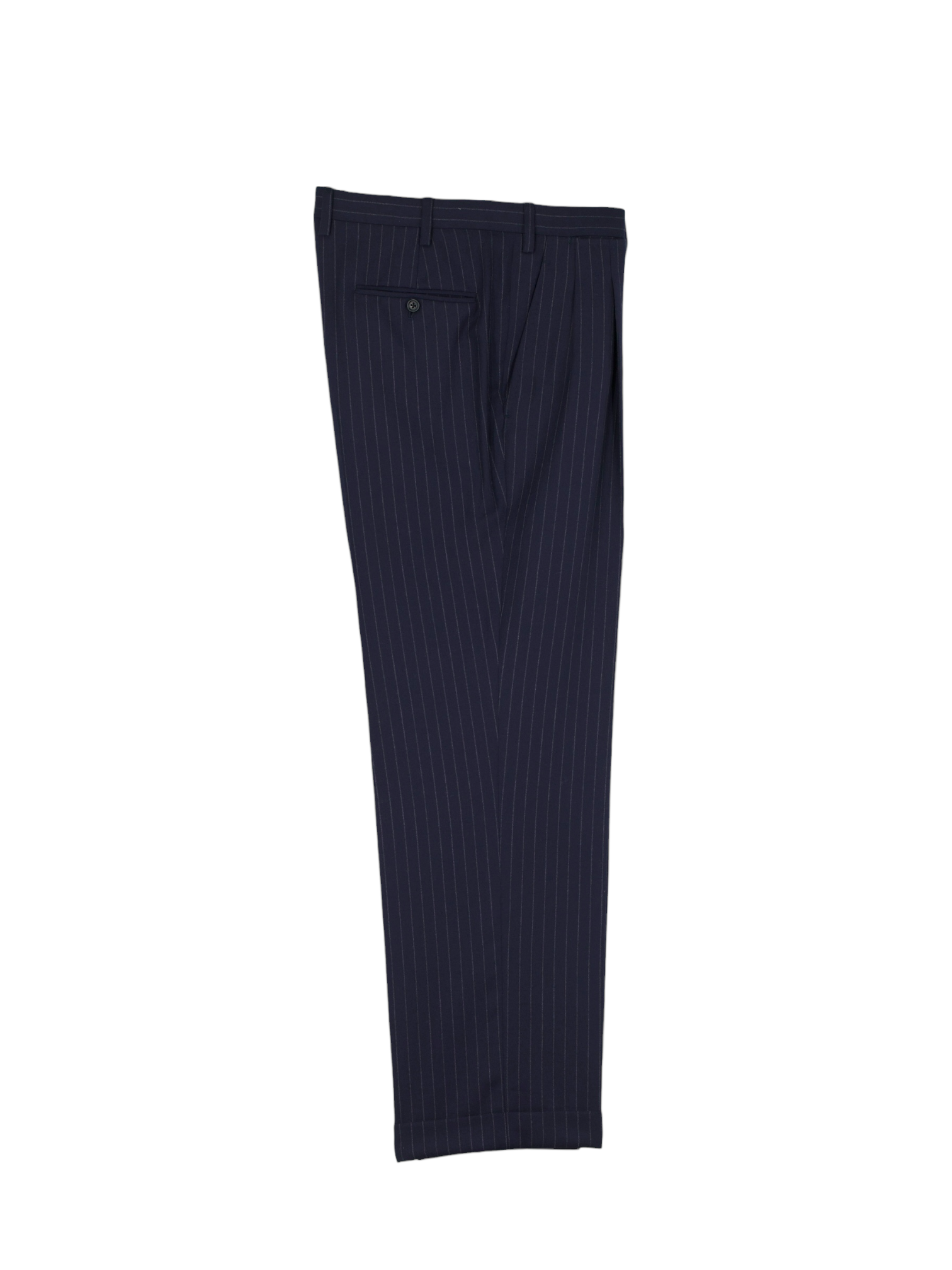 Kiton Navy Pure Cashmere Sartorial Pinstripe Suit