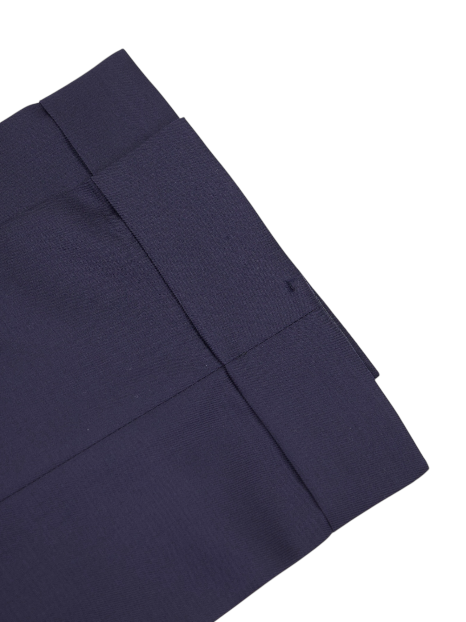 Corneliani Navy Wool Twill Essential Trousers