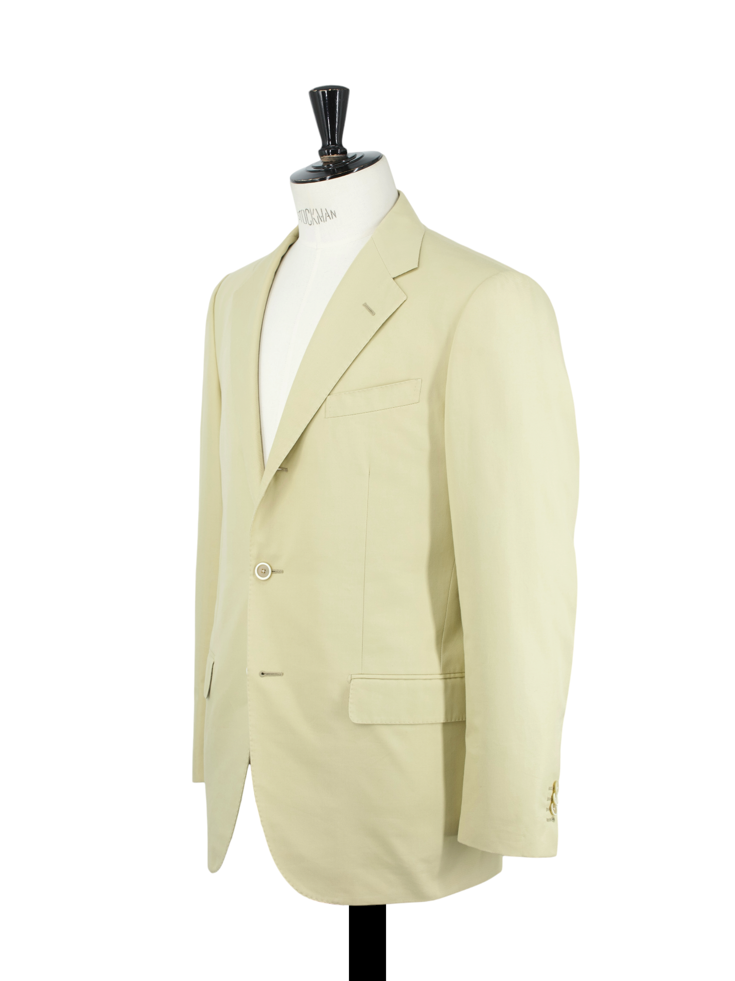 Caruso Beige-Yellow Pure Cotton-Twill Summer Suit