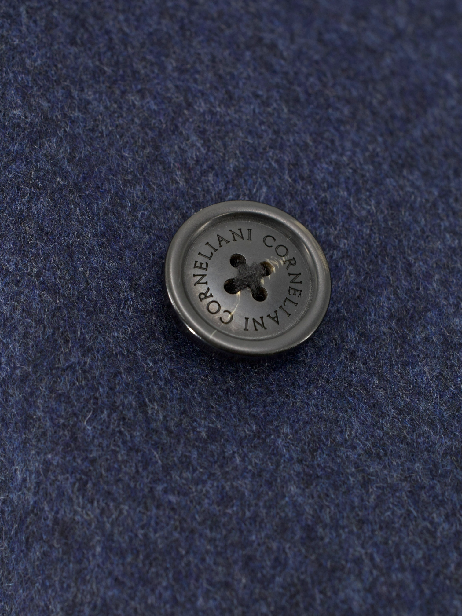 Corneliani Steel Blue Pure Cashmere Milestone Overcoat