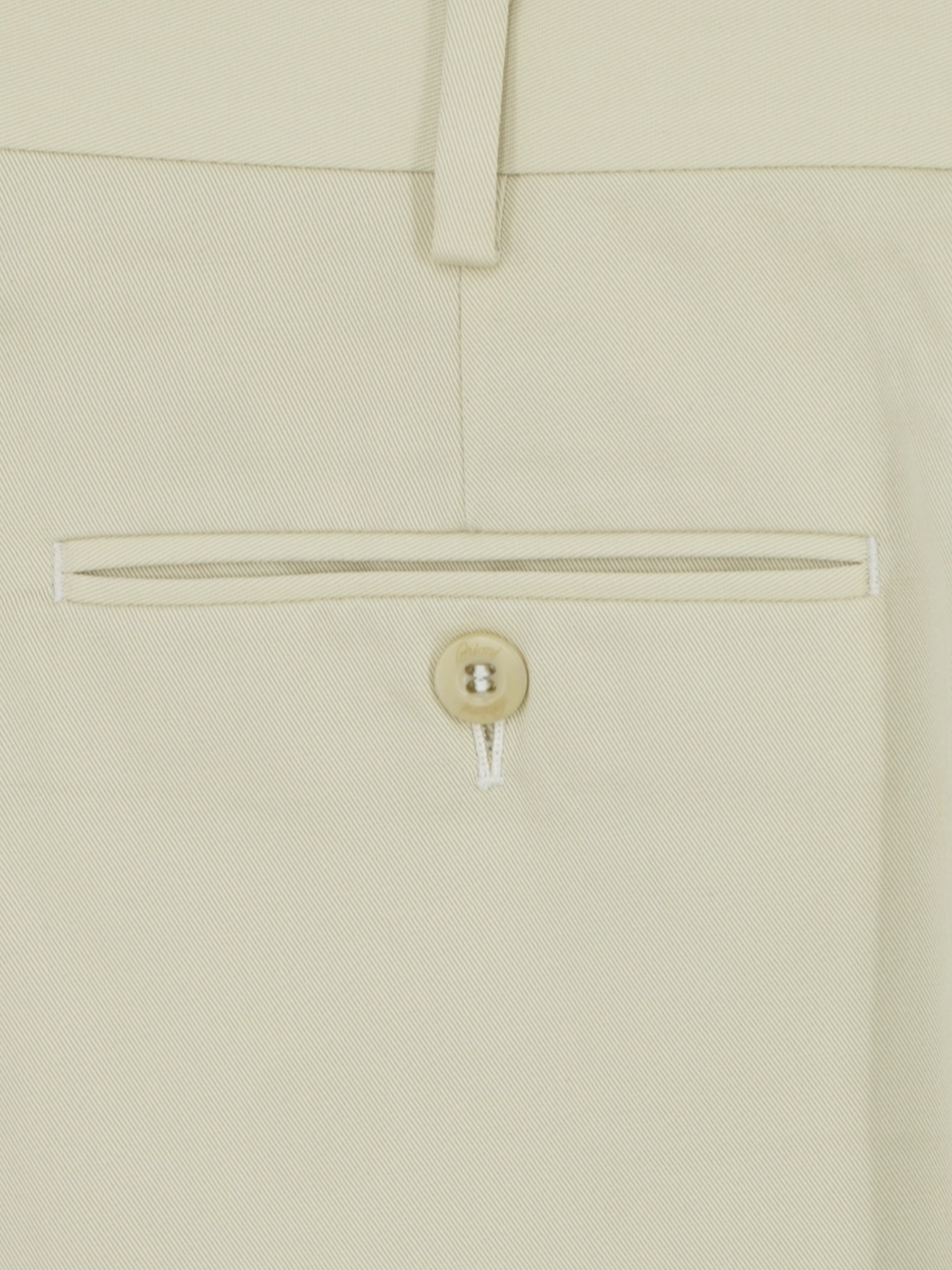 Brioni Ecru Pure Cotton Twill Portorico Trousers