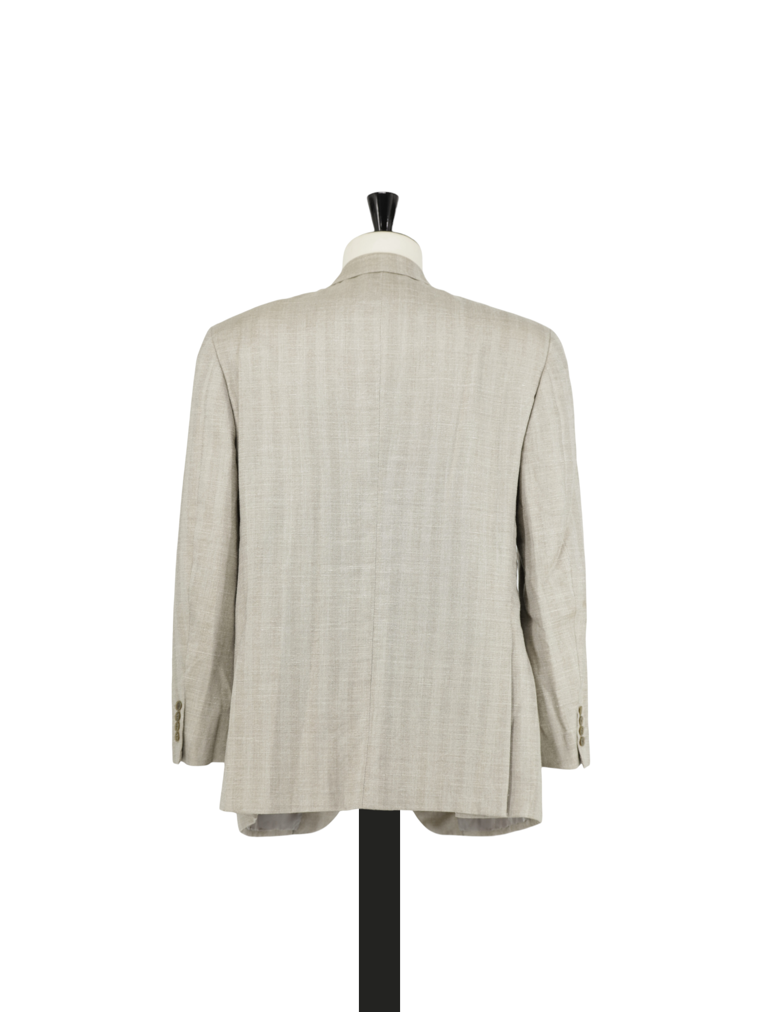 Brioni Taupe Cashmere, Silk & Linen Herringbone Palatino Jacket