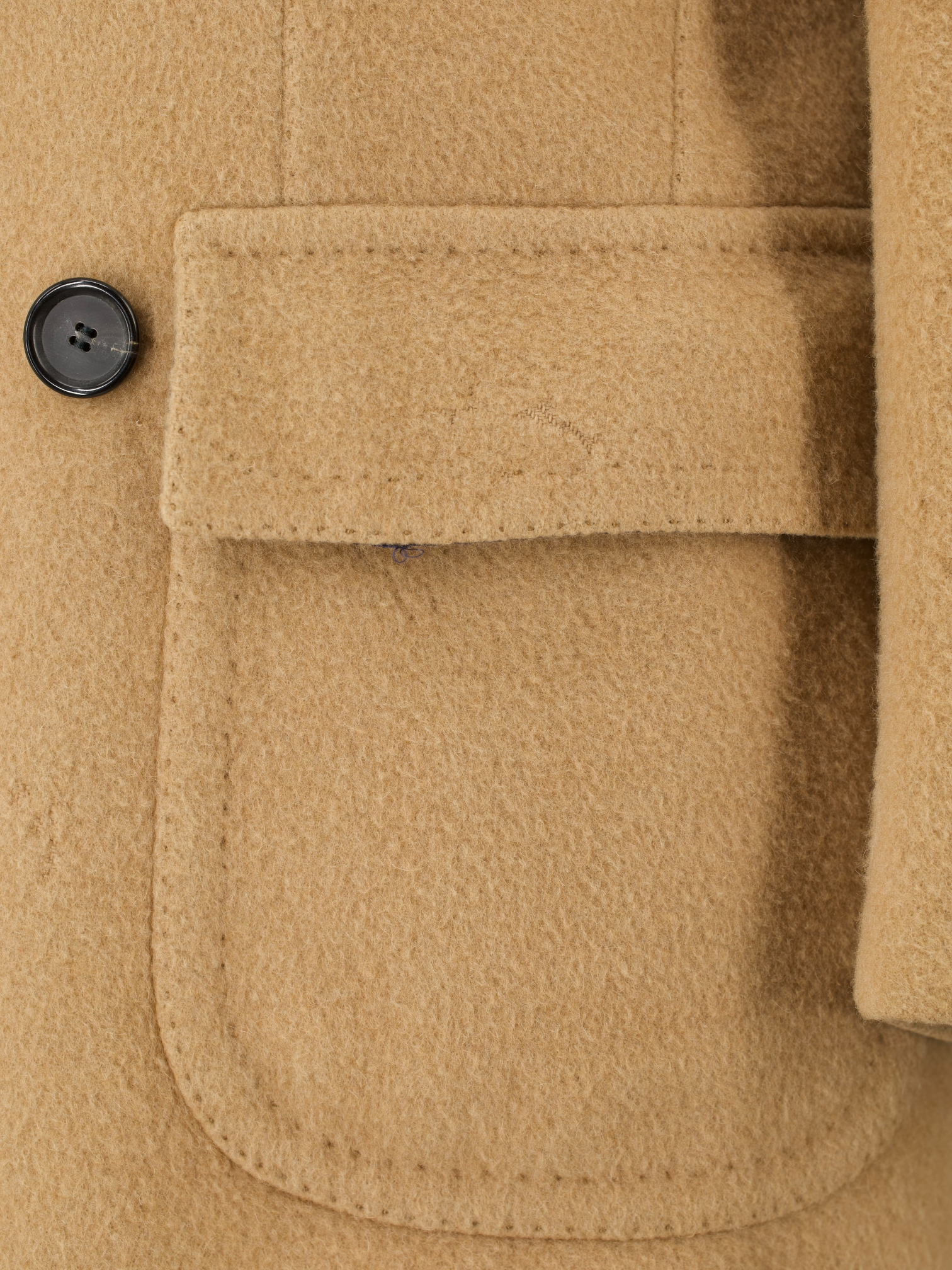 Cesare Attolini Brown Pure Camel Sartorial Peacoat