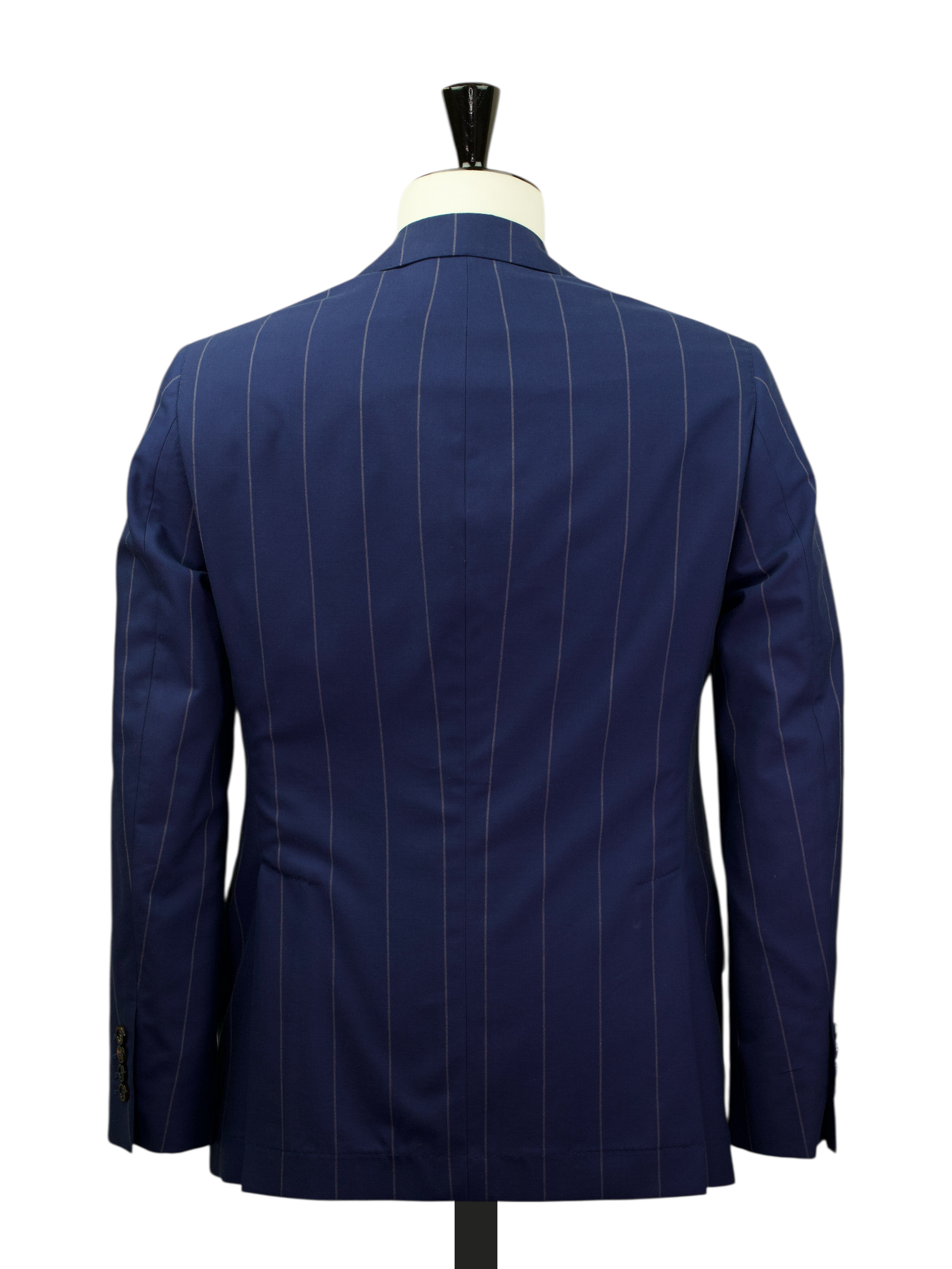 Brunello Cucinelli Azure Blue Wool & Cotton Chalkstripe Jacket
