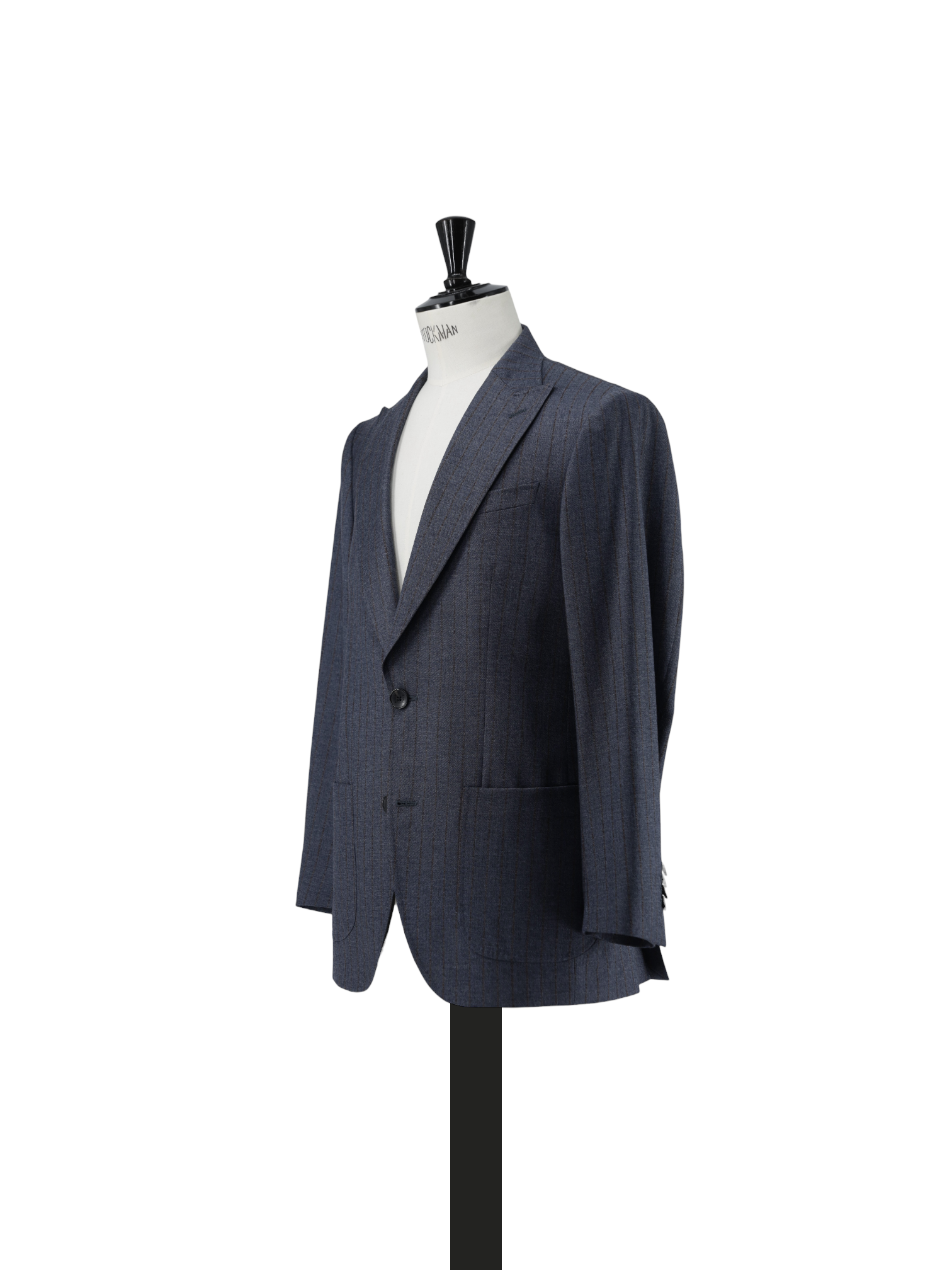 Etro Steel Blue & Brown Wool & Silk Pinstripe Suit