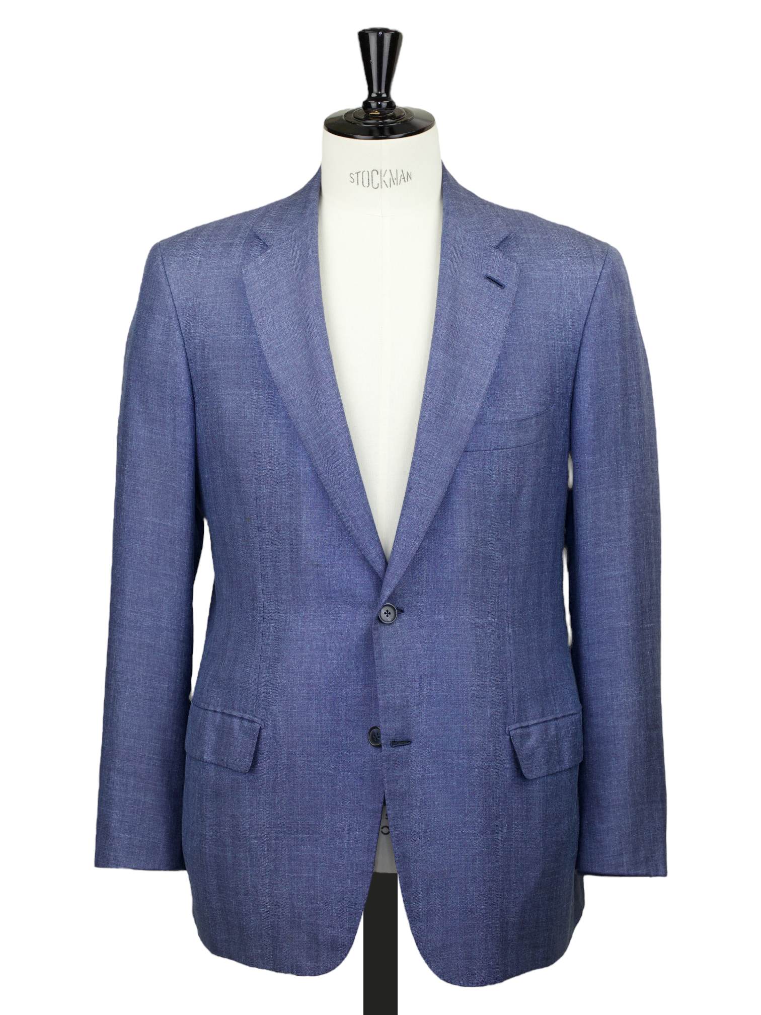 Brioni Light Blue Cashmere, Silk & Linen Herringbone Jacket