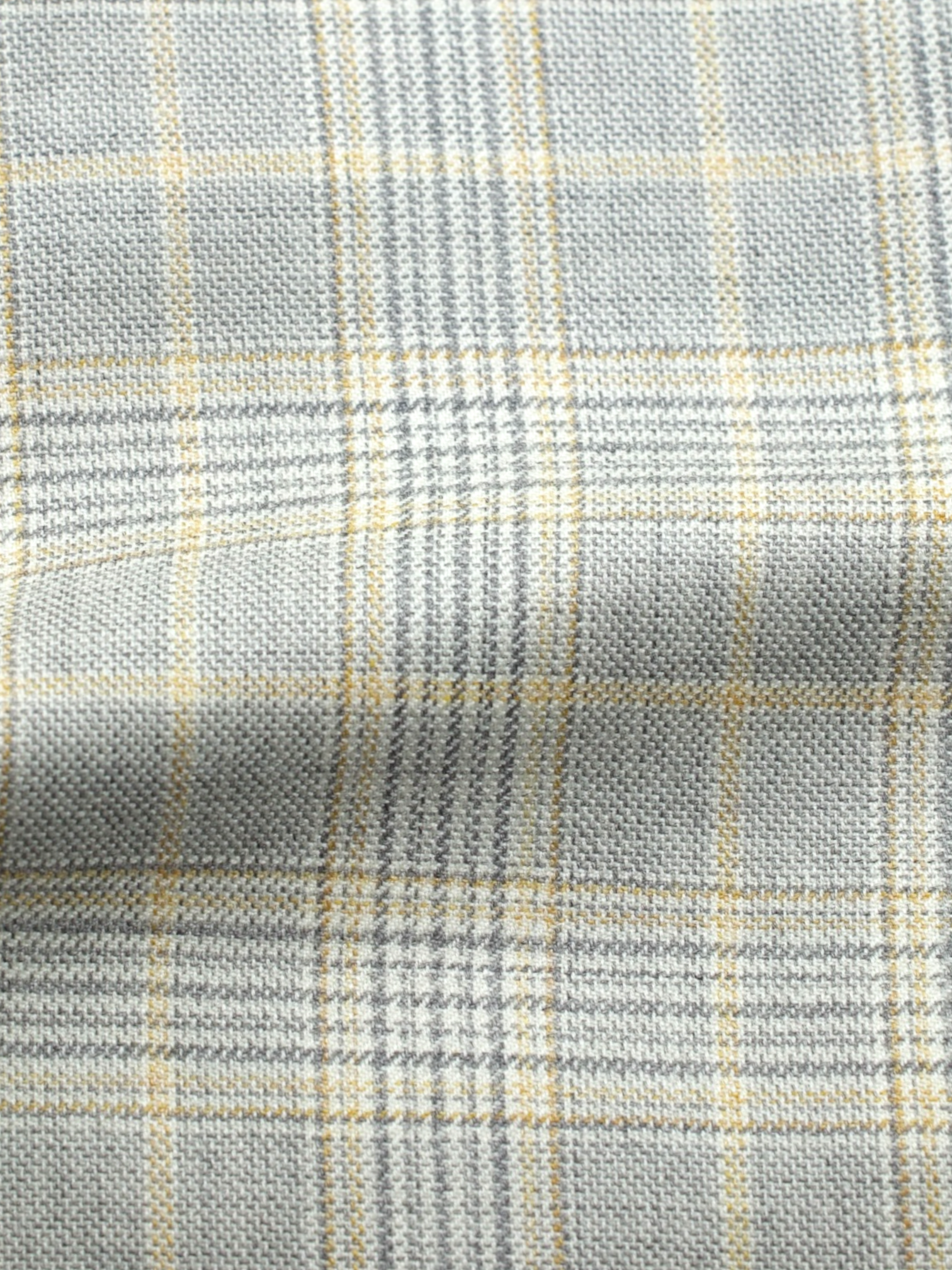 Kiton Taupe & Soft Yellow Lightweight-Cashmere Prince of Wales Jacket