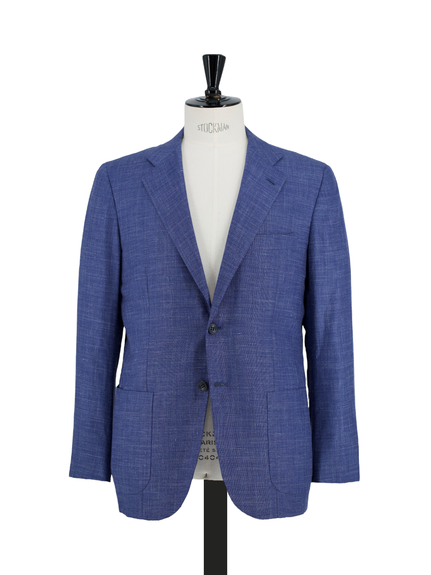 Kiton Blue Cashmere, Silk & Linen Hopsack "Lasa" Jacket