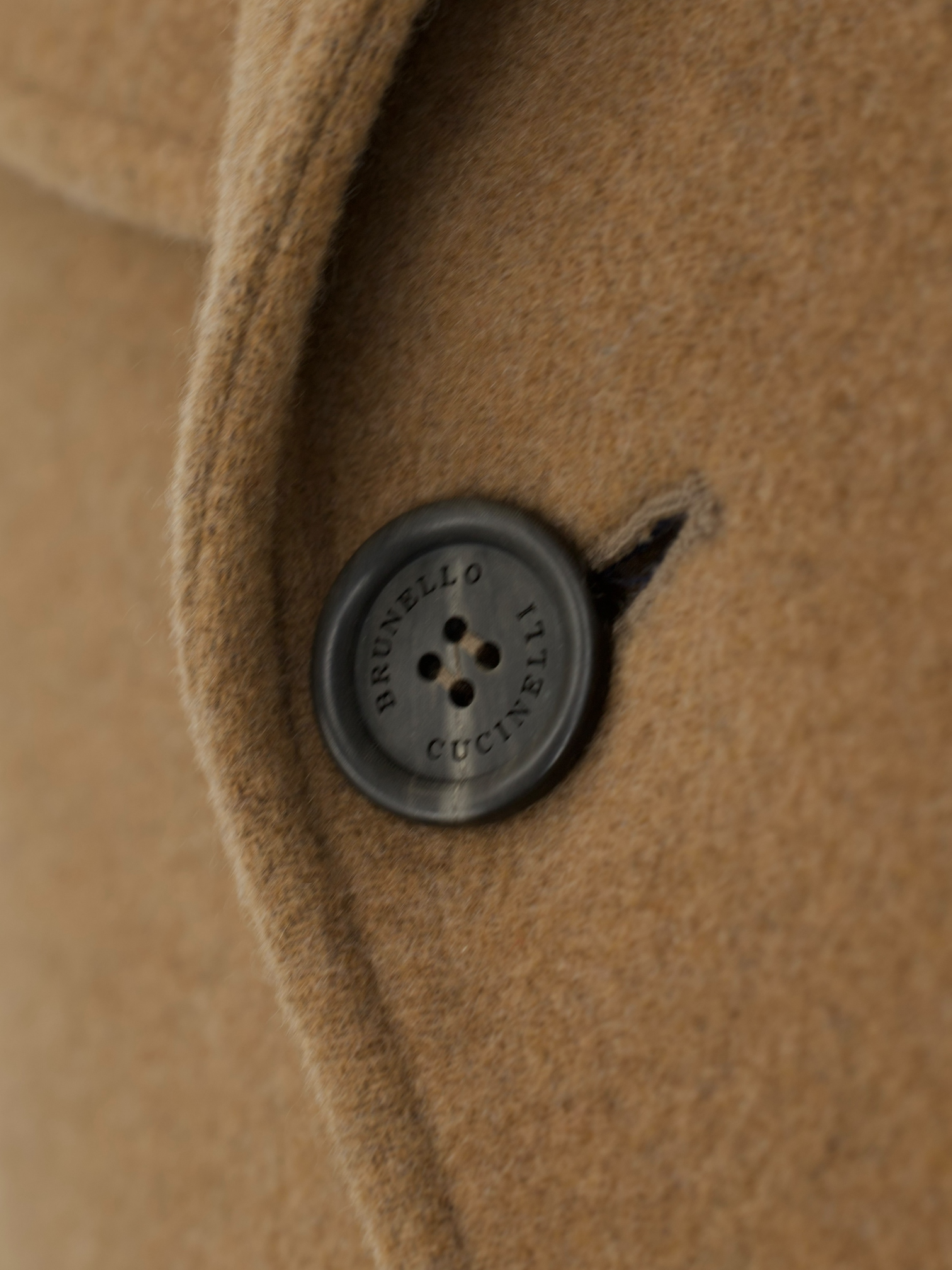 Brunello Cucinelli Brown Wool & Cashmere Teddy-Collar Overcoat