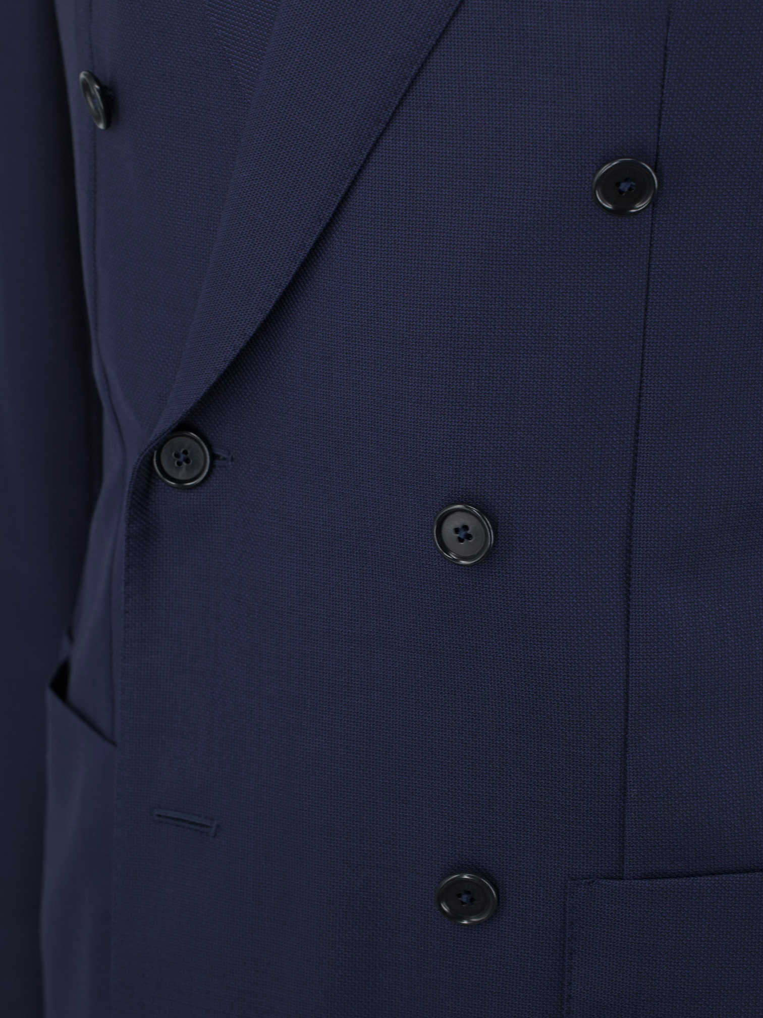 E. Formicola Navy Double-Breasted Fine-Wool Lungo Suit