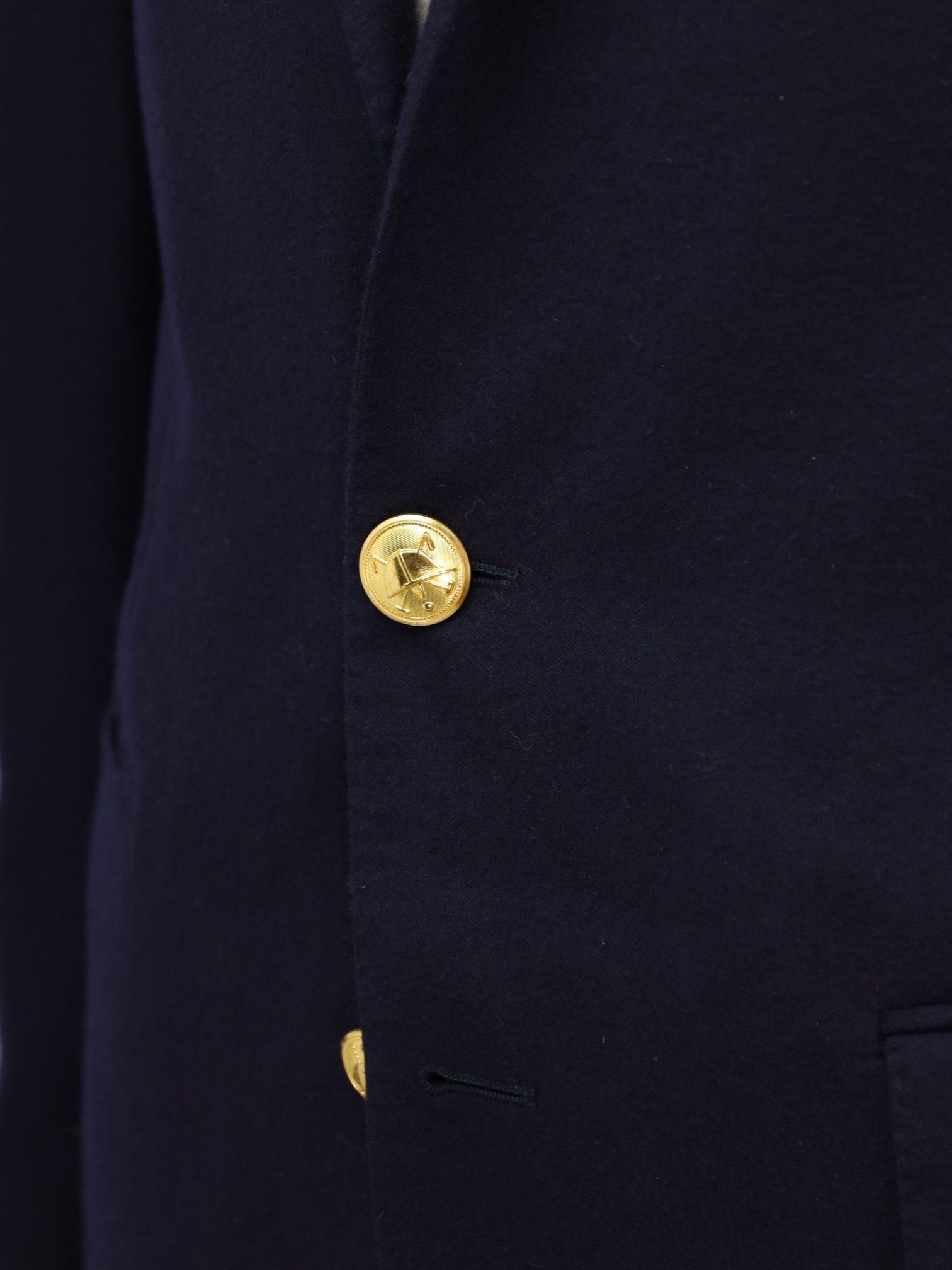 Ralph Lauren Navy Iconic Flannel Blazer