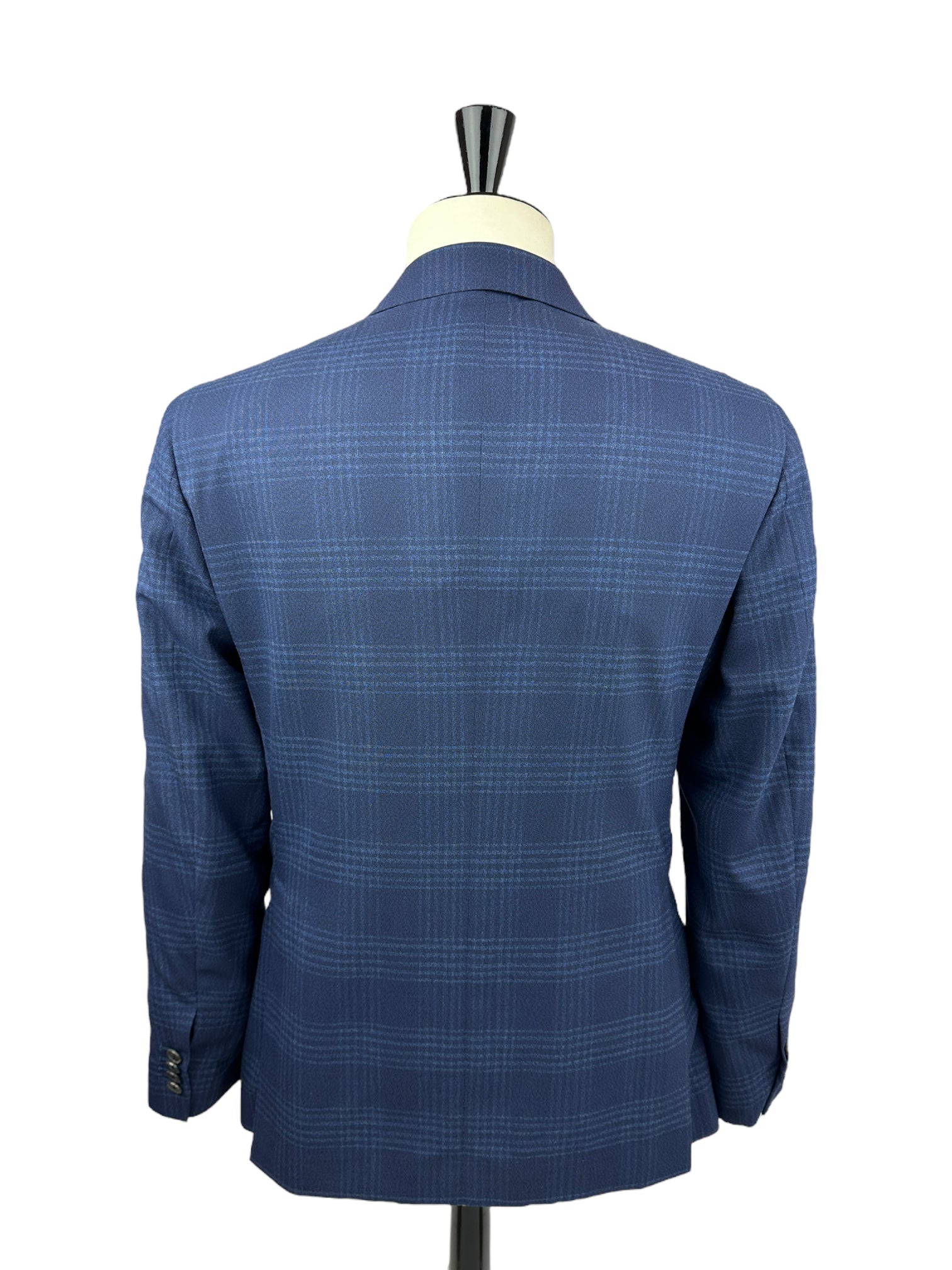 Caruso Blue Glenplaid Super 180 s Tosca Jacket