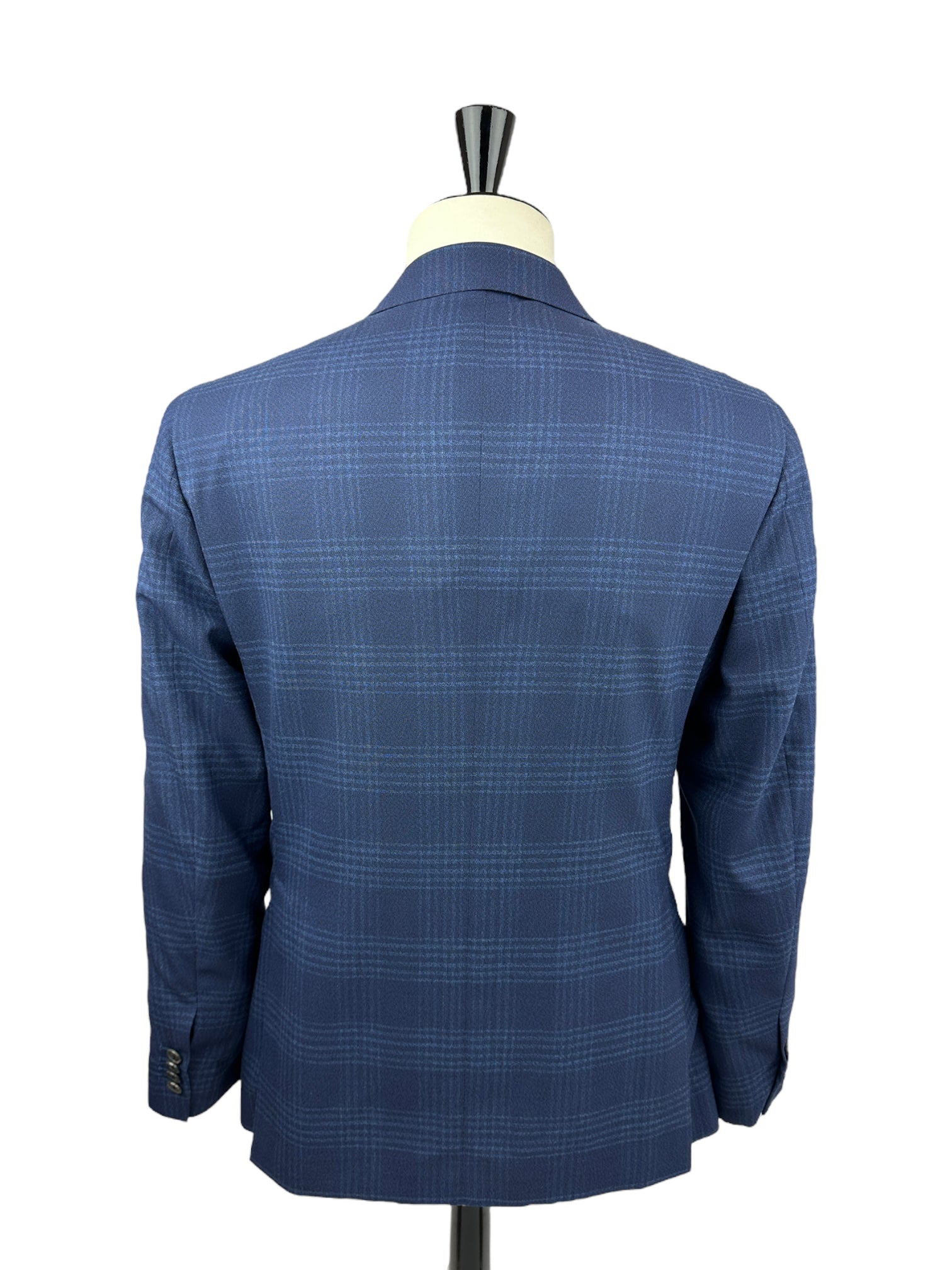 Caruso Blue Glenplaid Super 180's Tosca Jacket