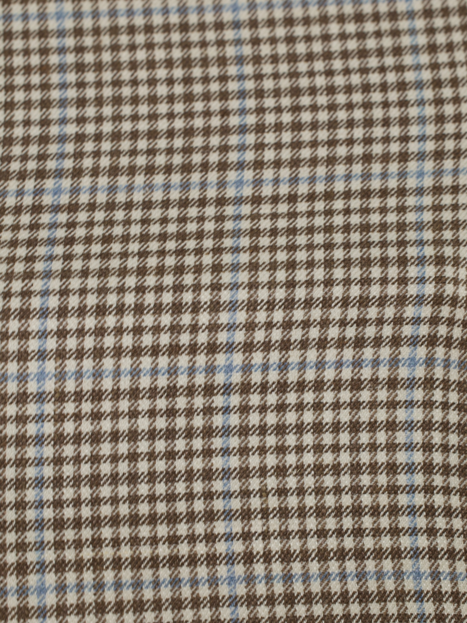 Brioni Light Brown & Light Blue Wool, Silk & Linen Overcheck Senato Jacket