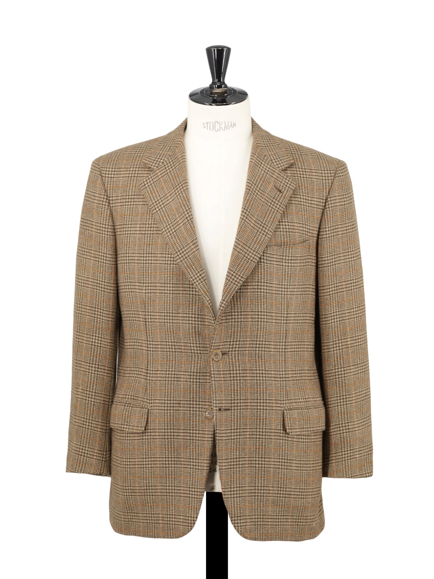 Brioni Brown & Orange Pure Cashmere Prince of Wales Nomentano Jacket