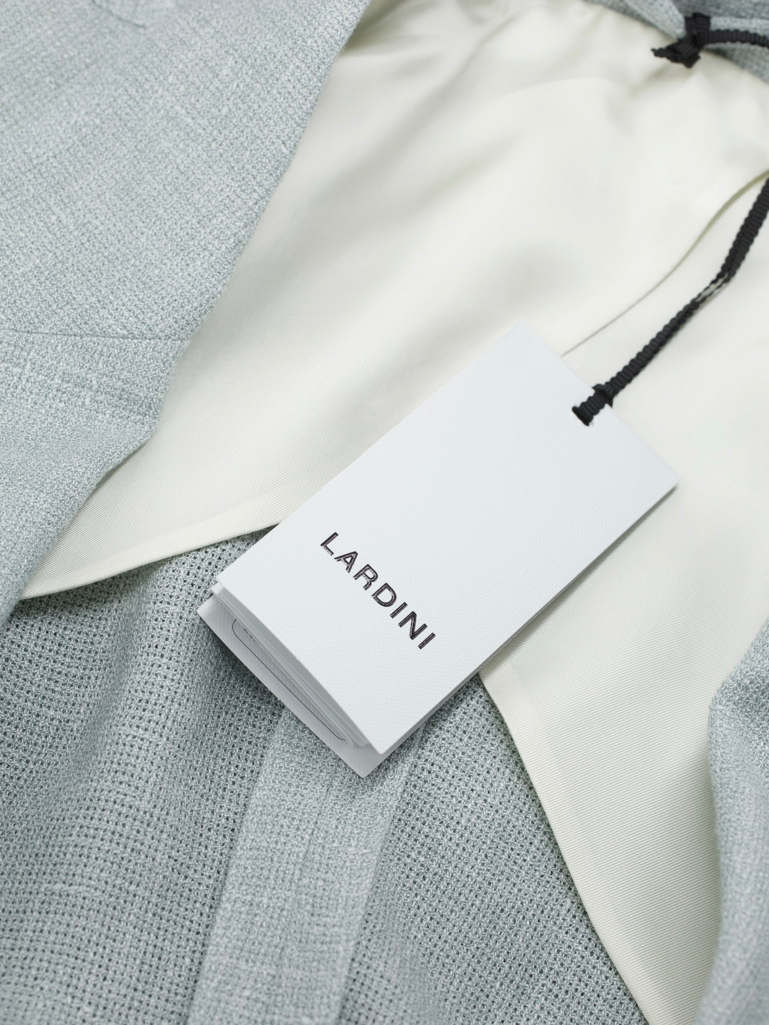 Lardini Seafoam Green Linen & Wool Hopsack Jacket