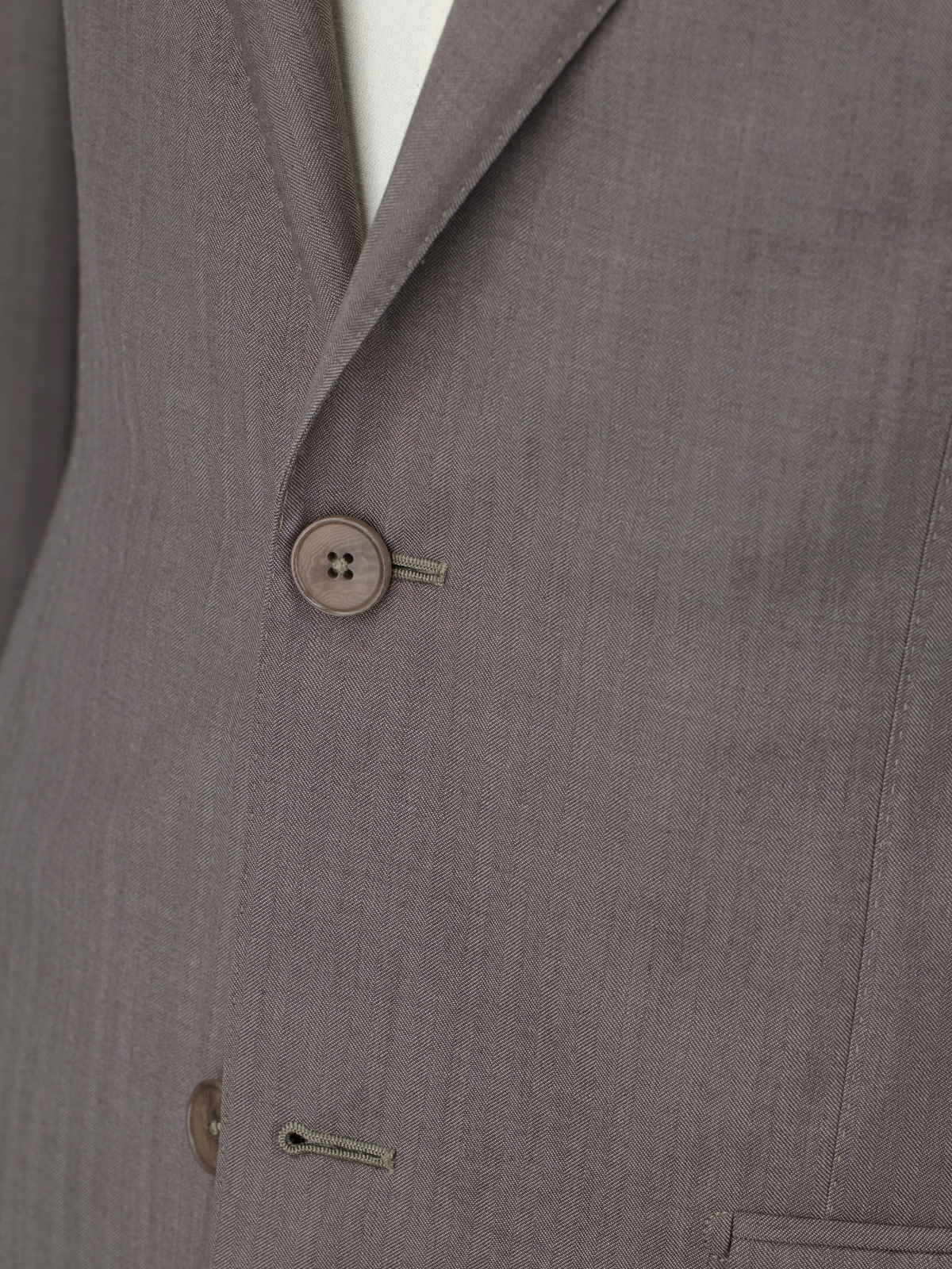 Ermenegildo Zegna Warm Taupe 4-Seasons Trofeo-Wool Herringbone Suit