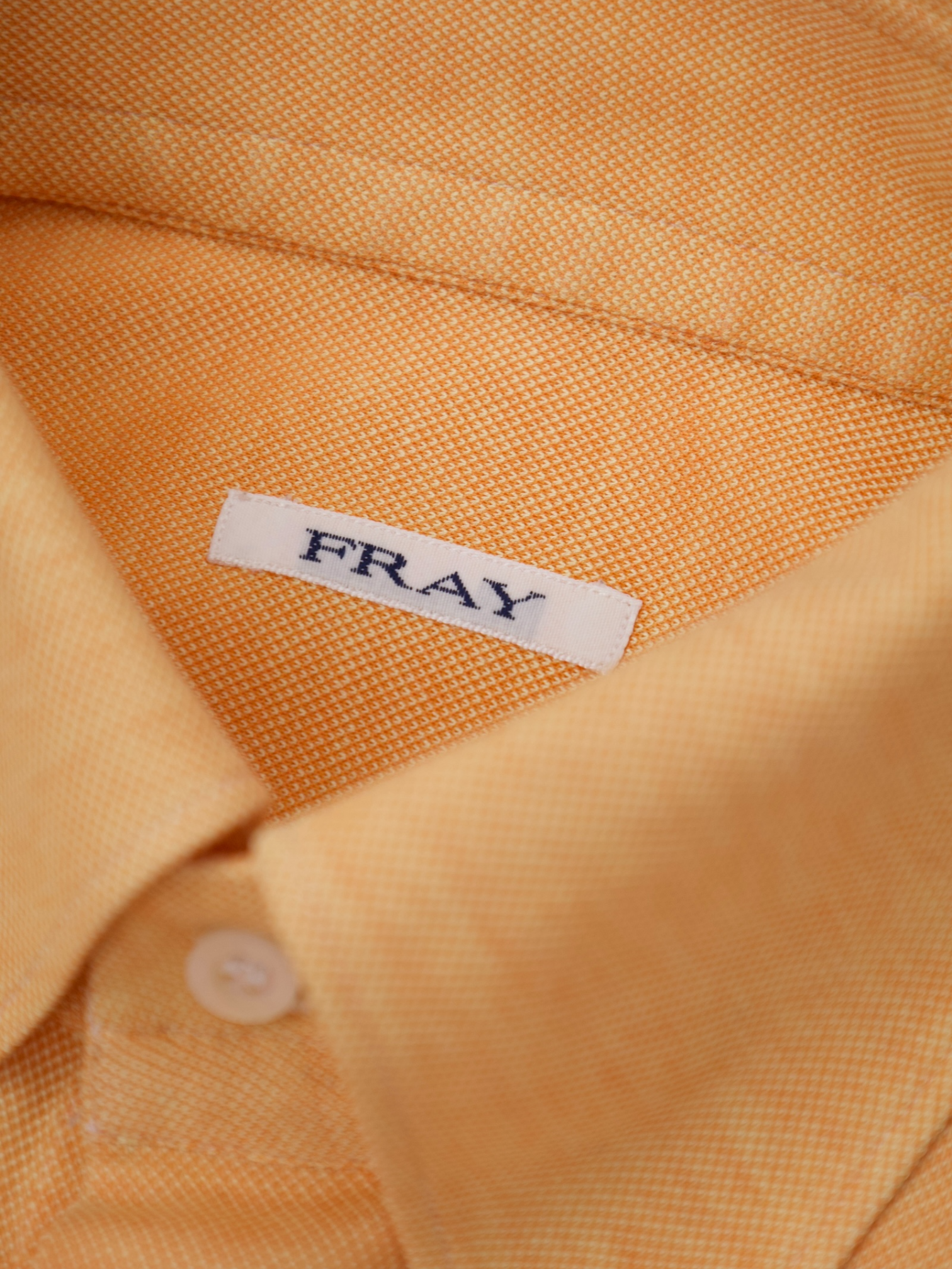 Fray Orange Pique Knitted "Arizona" Button-Down Collar Shirt