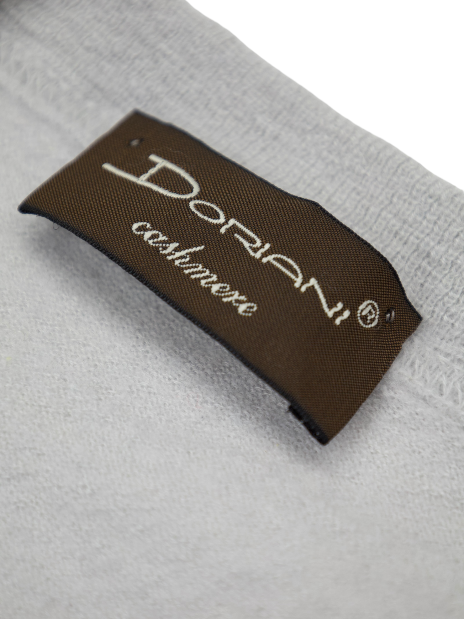 Doriani Cashmere Light Grey Pure Cashmere Roundneck Sweater