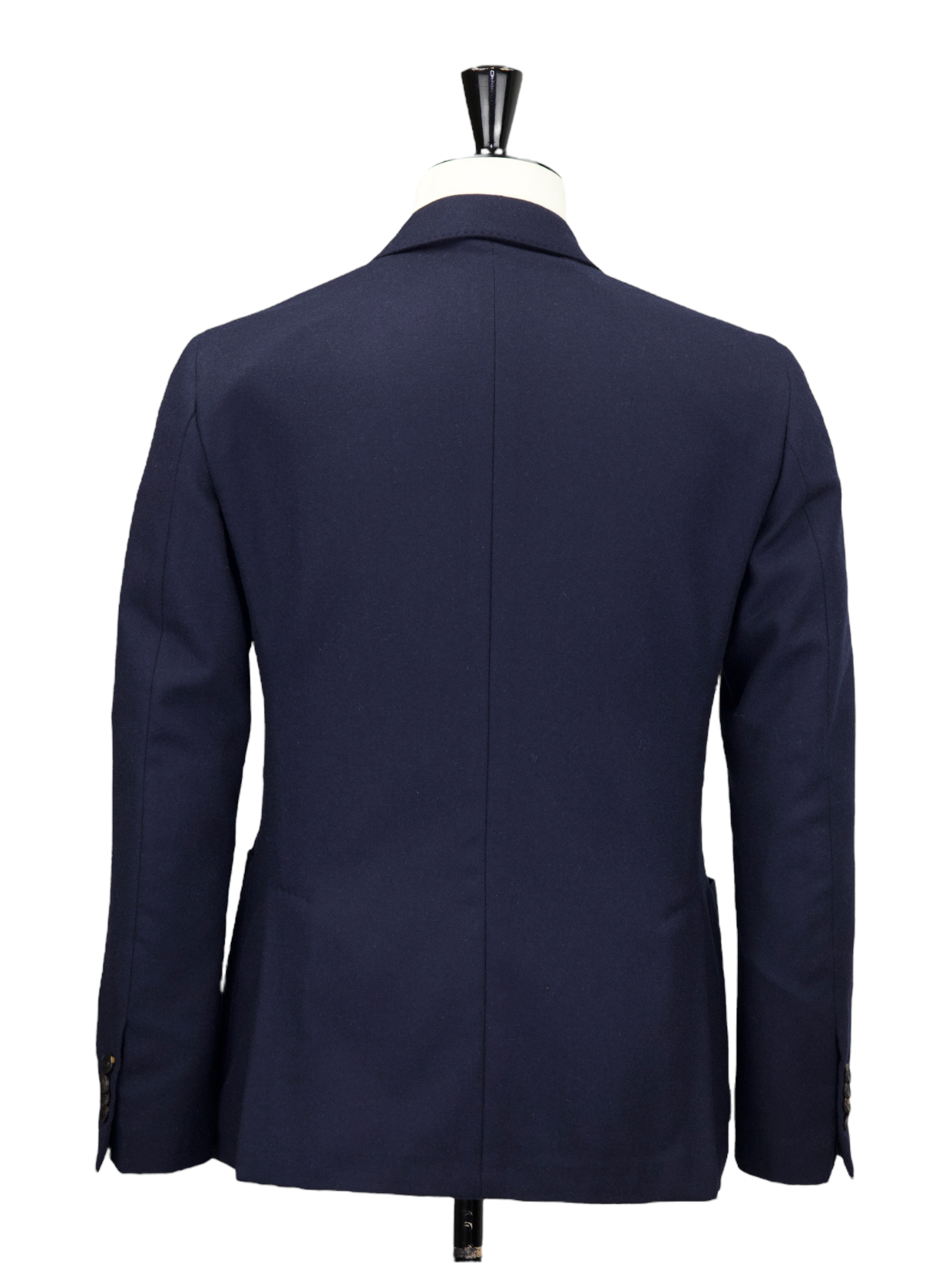 Lardini Navy Double Breasted Wool & Cashmere Flannel Jacket