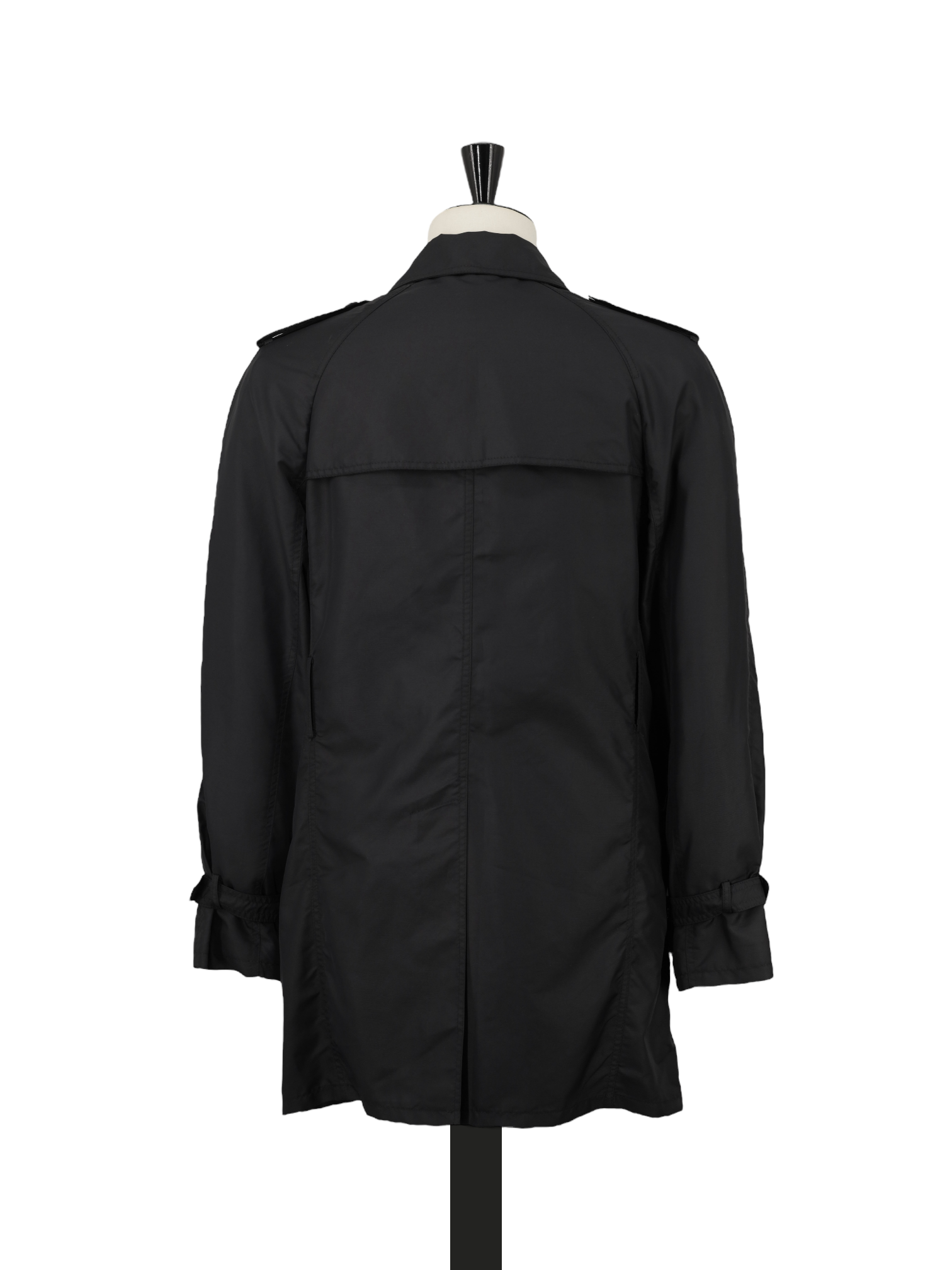 Luigi Borrelli Black Weatherproof Sartorial Trenchcoat