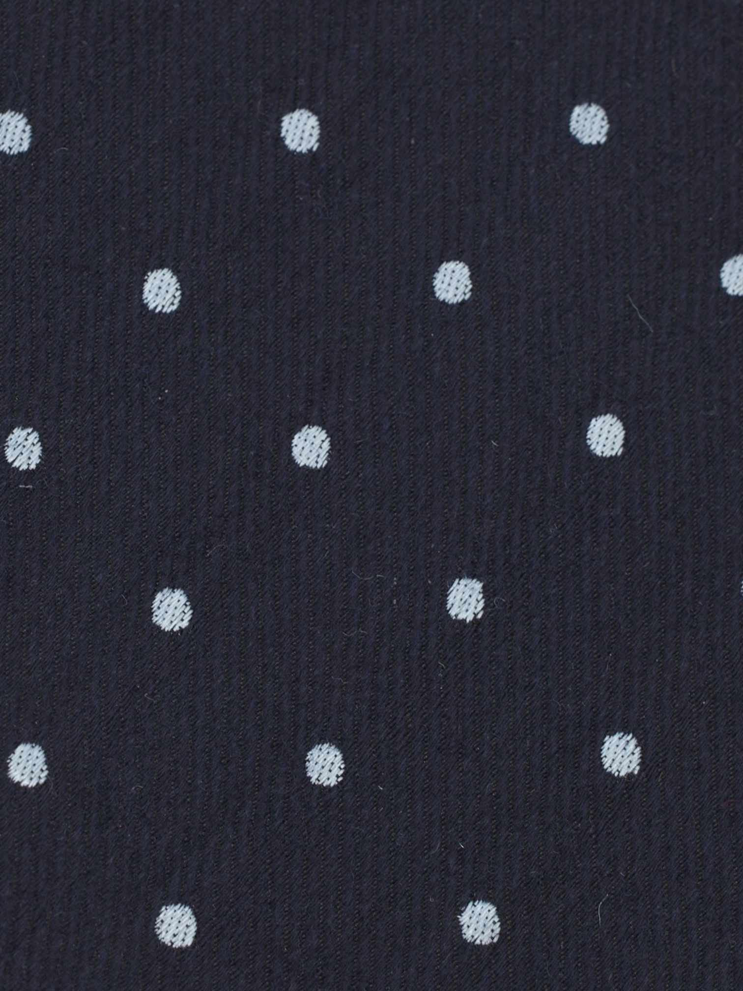 Cesare Attolini Navy Wool & Silk Polkadot Tie
