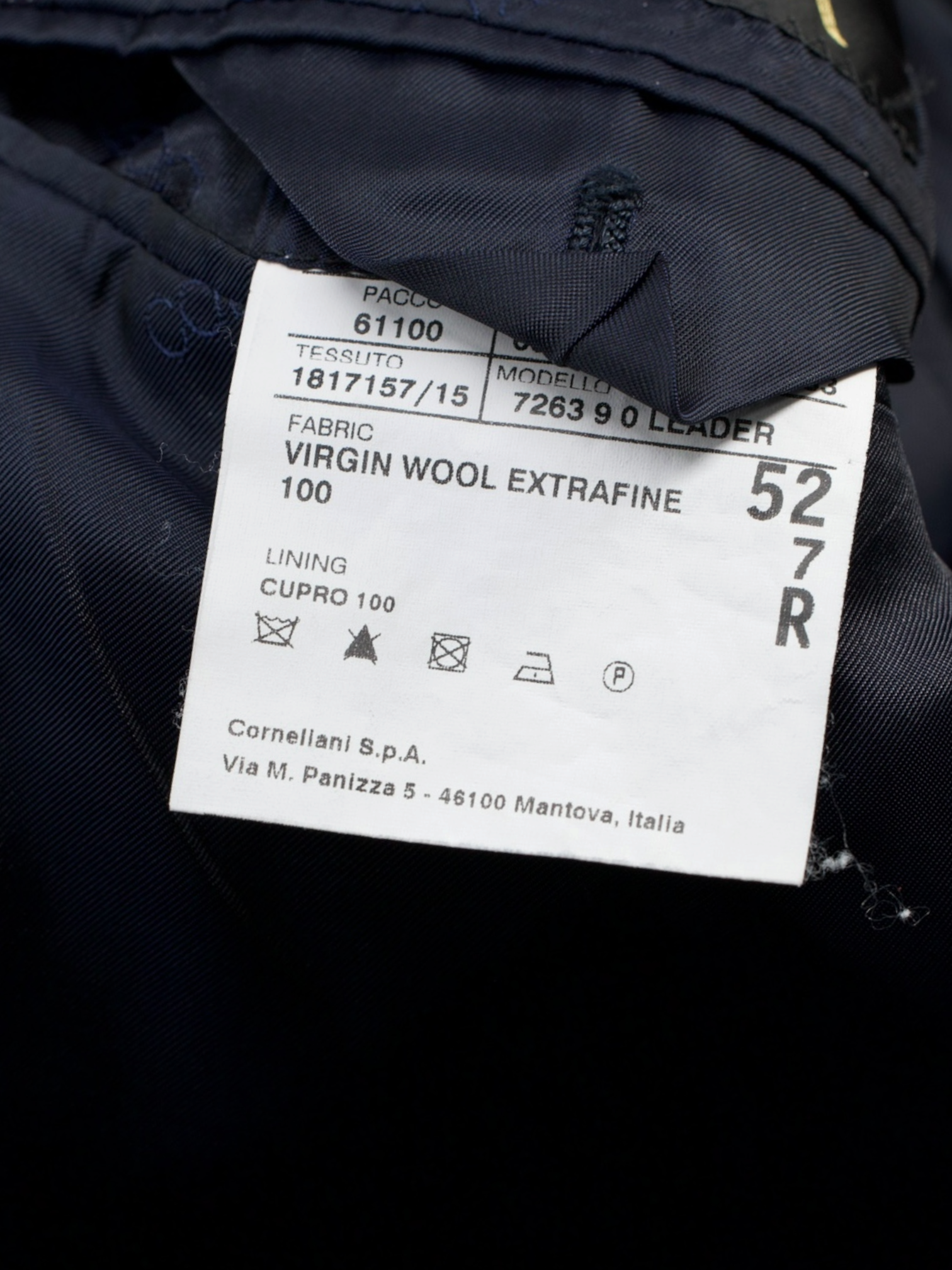 Corneliani Navy Super 110's Micro-Pinstripe Leader Suit
