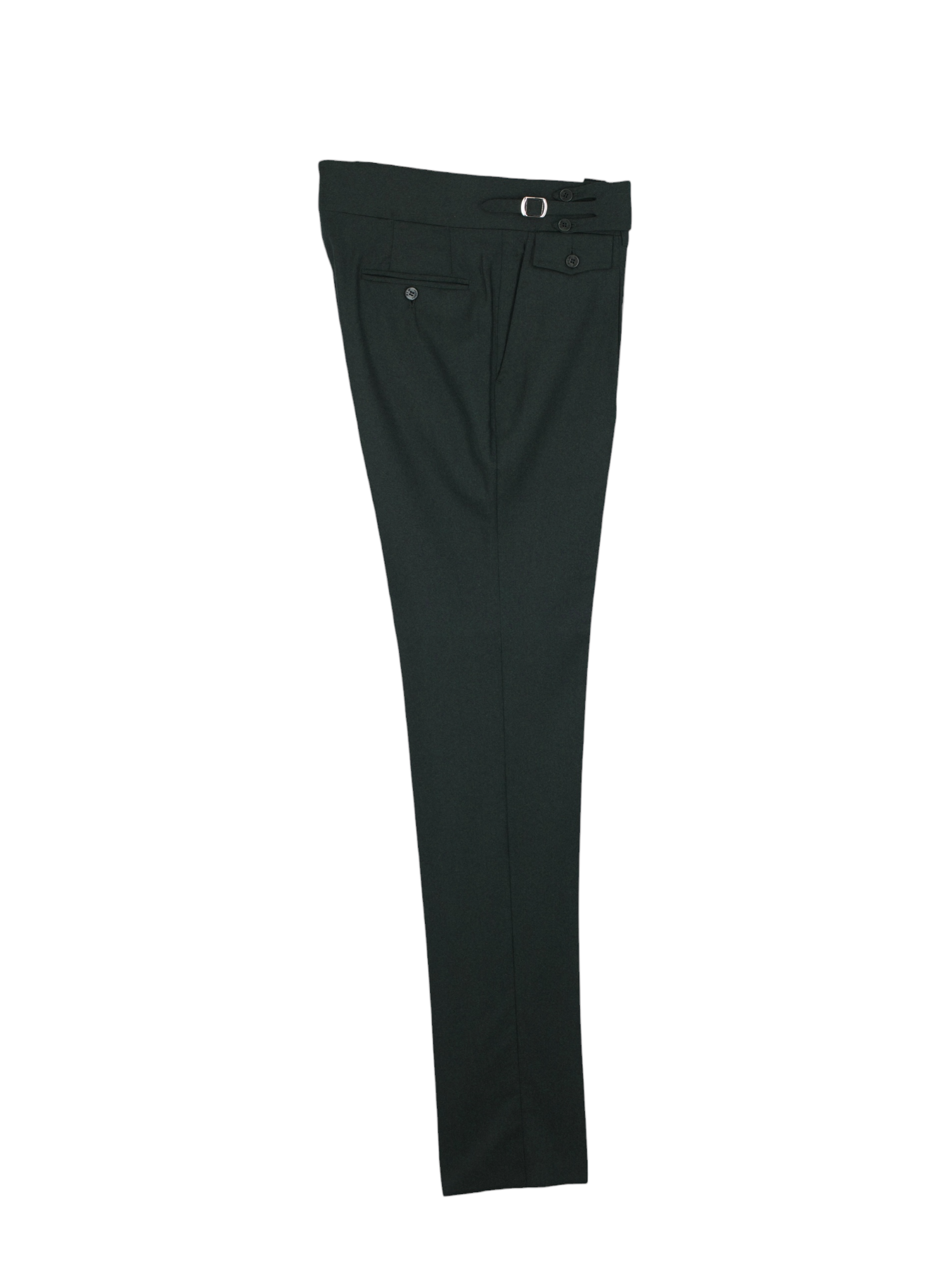 Sartoria Voglio Dark Green Wool & Cashmere Flannel Sartorial Trousers