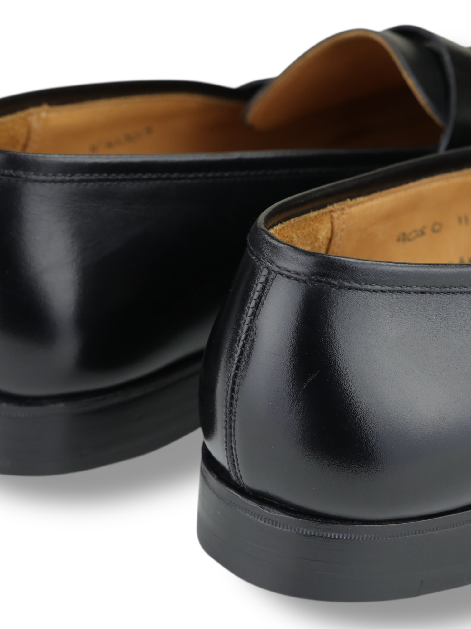 John Lobb Black Campus Leather EE-Last Penny Loafer