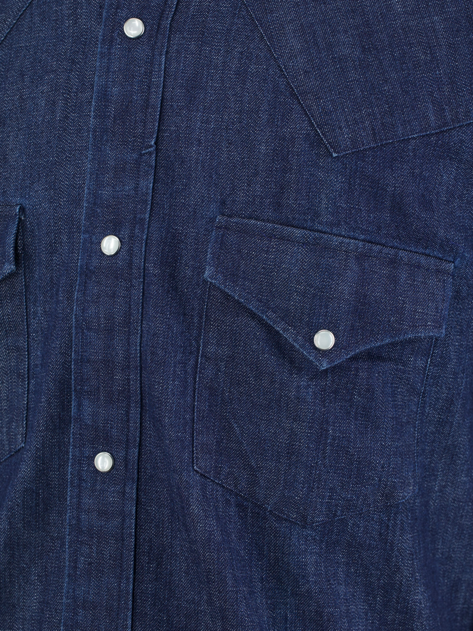 100 Hands Denim Blue Japanese-Denim Twill Western-Style Shirt