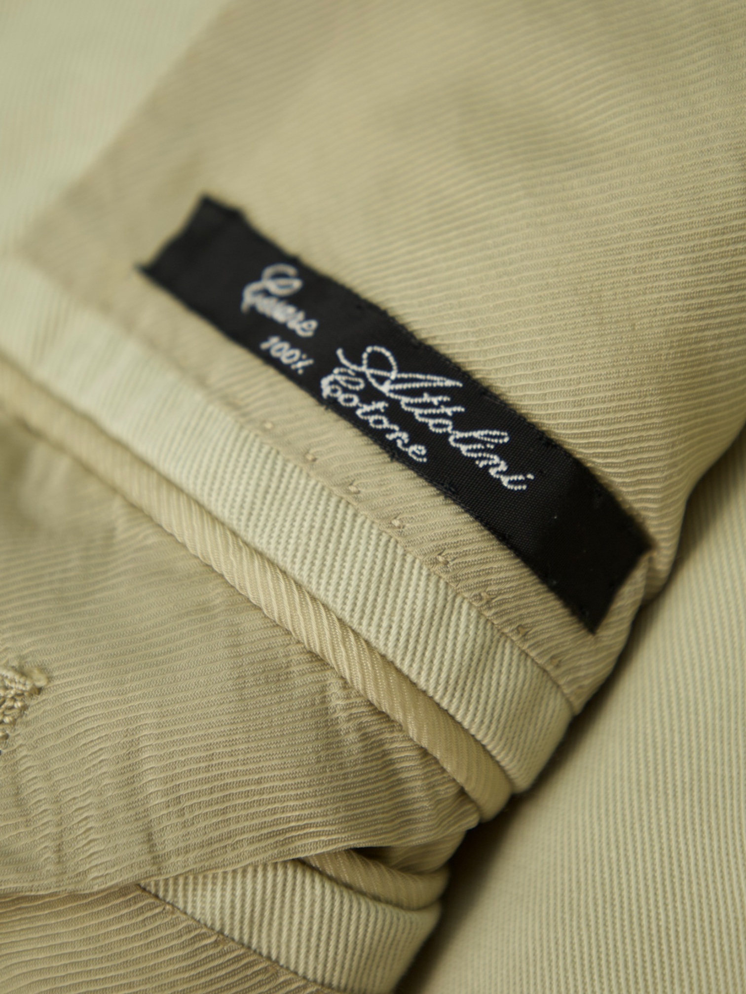 Cesare Attolini Beige Cotton Twill Unlined Jacket