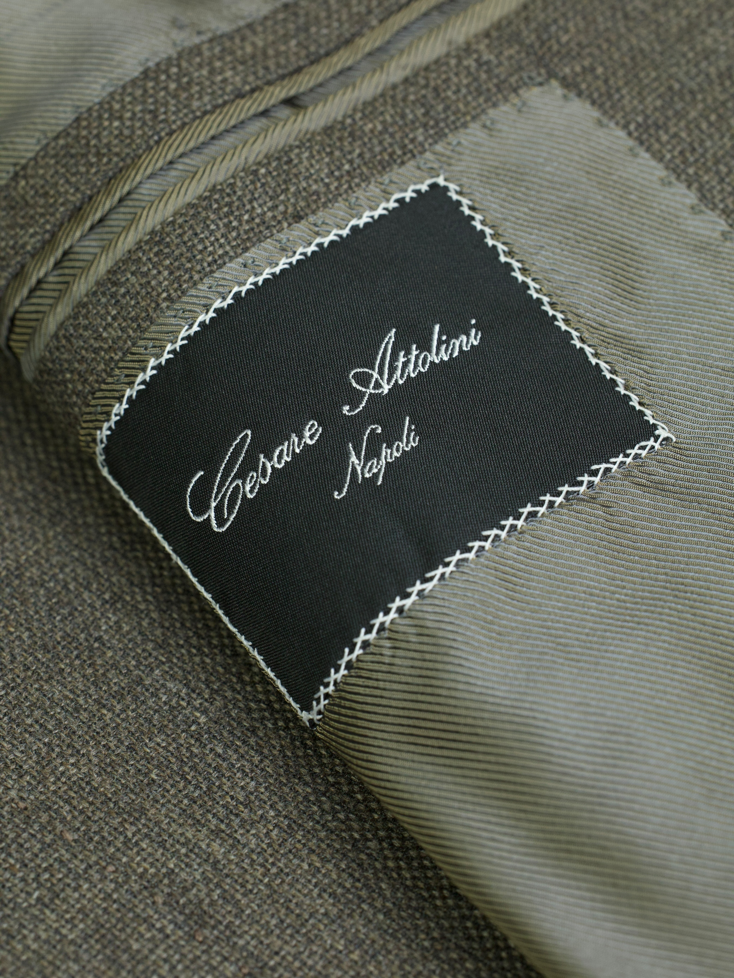 Cesare Attolini Brown Super 150's & Cashmere Micro-Pattern Jacket