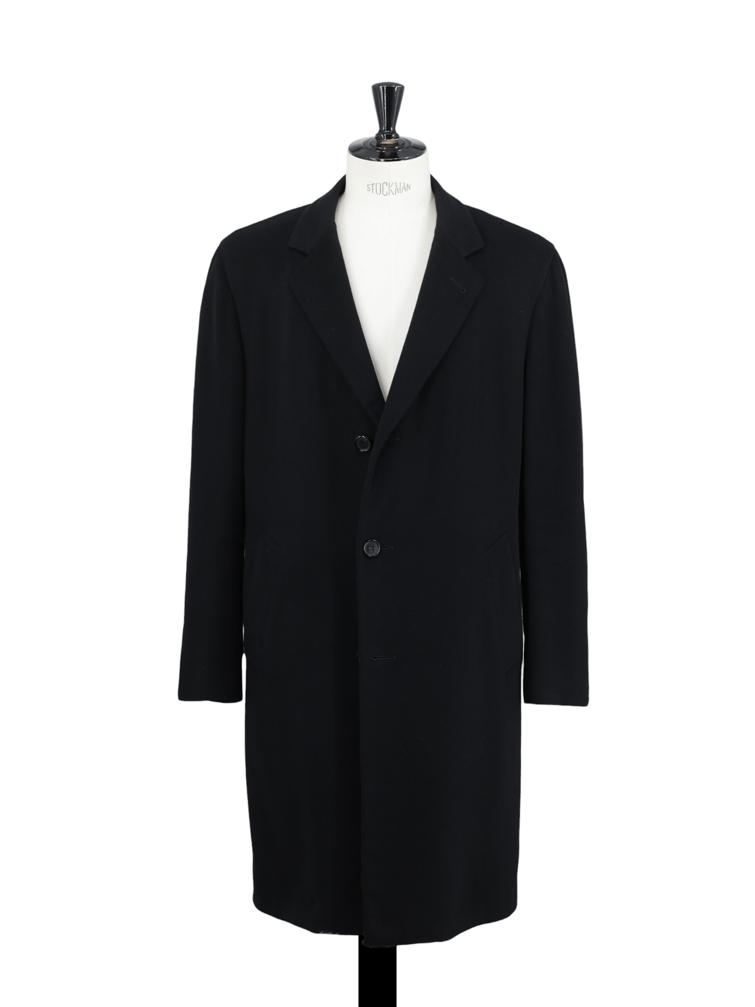 Caruso Vintage Black Pure "Guabello Soft Gold" Cashmere Overcoat