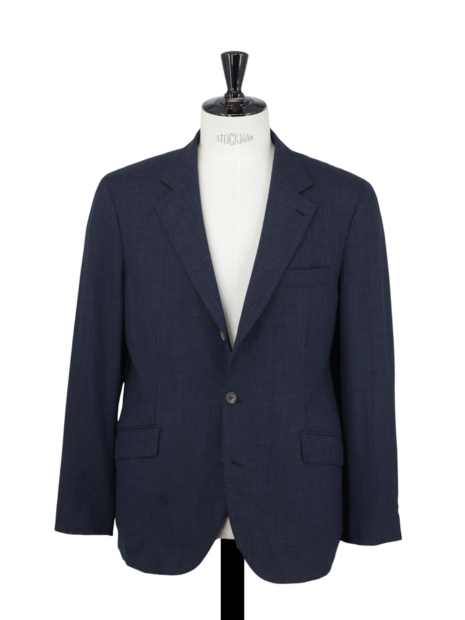 Brunello Cucinelli Dark Blue Wool-Blend Pinpoint Suit
