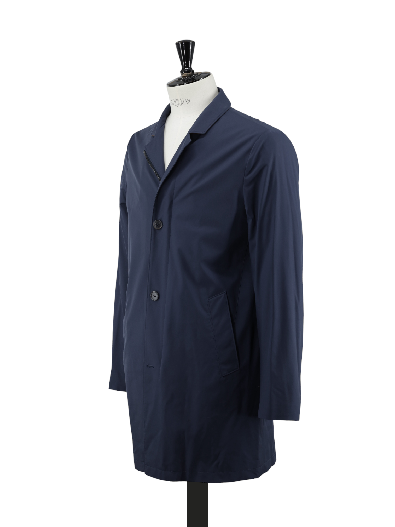 Loro Piana Navy Silky-Microfibre Storm System® Sebring Coat
