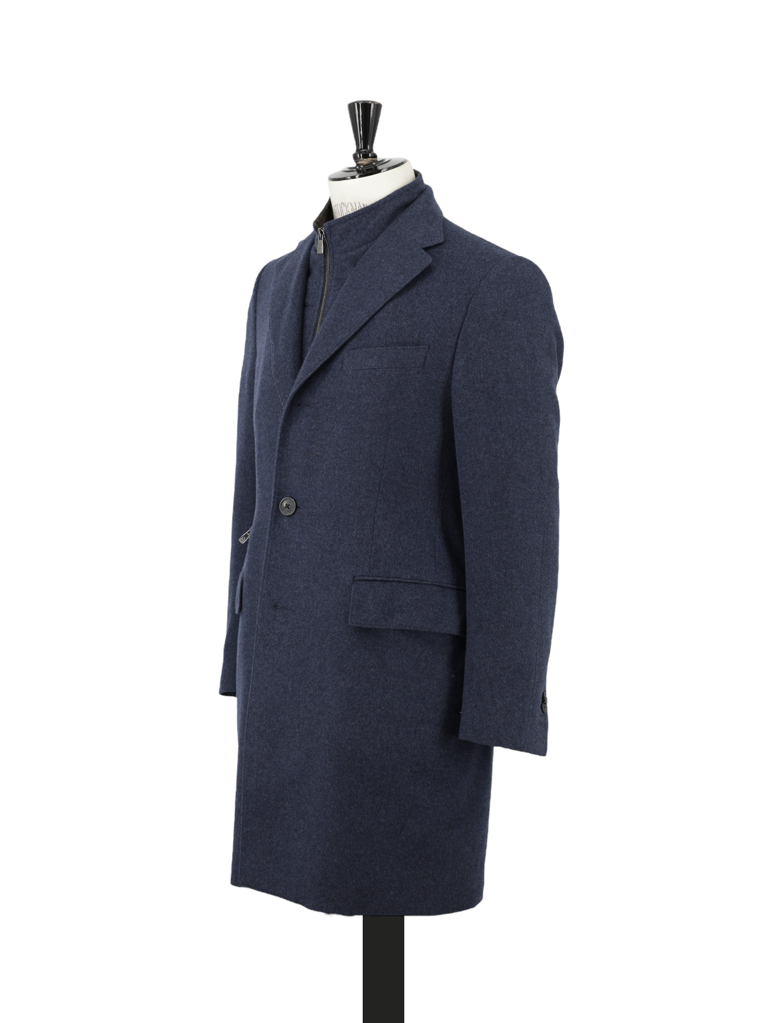 Corneliani Steel Blue Pure Cashmere Milestone Overcoat