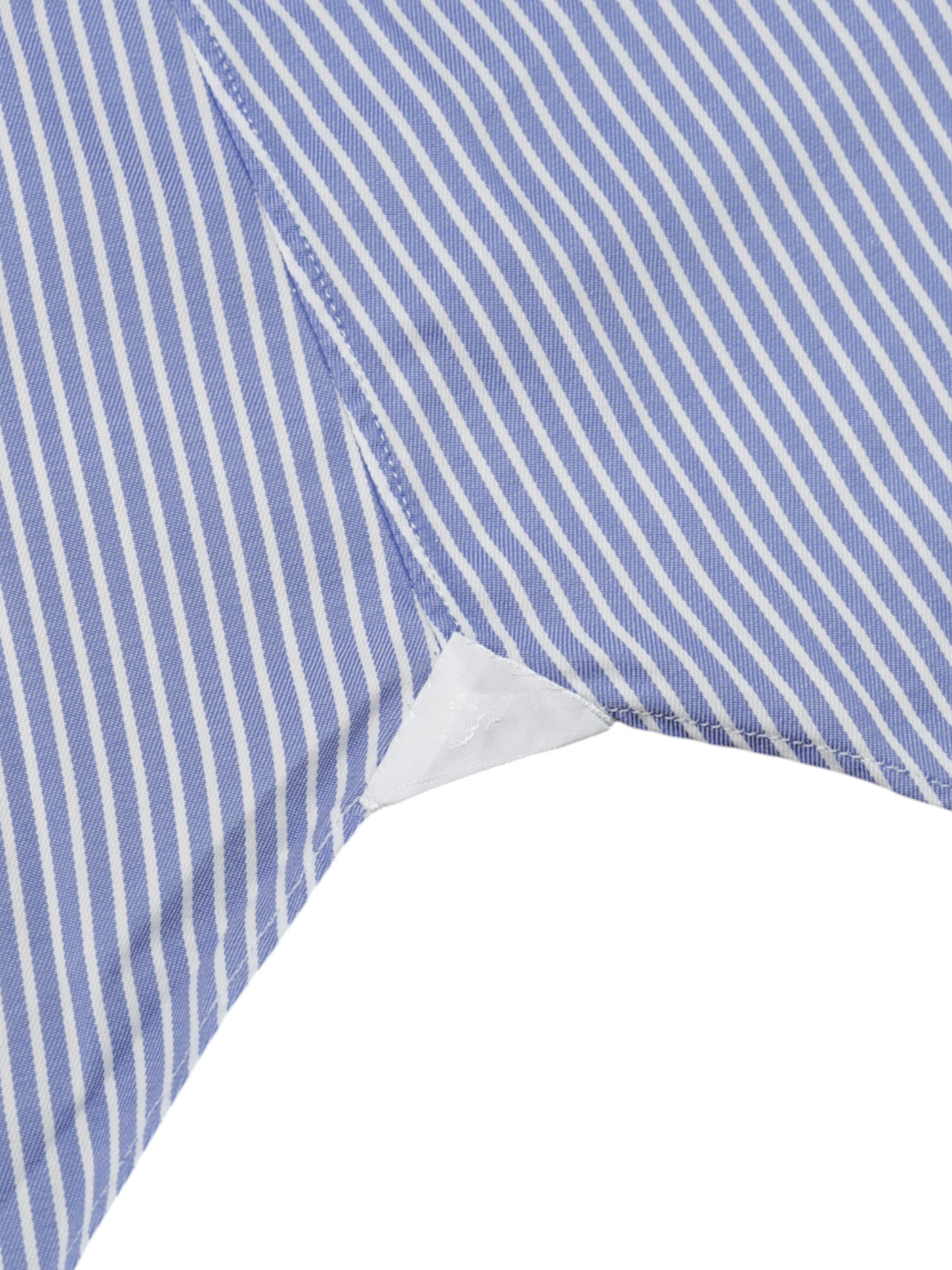 Finamore Blue & White Cotton Pinstripe Eduardo Shirt