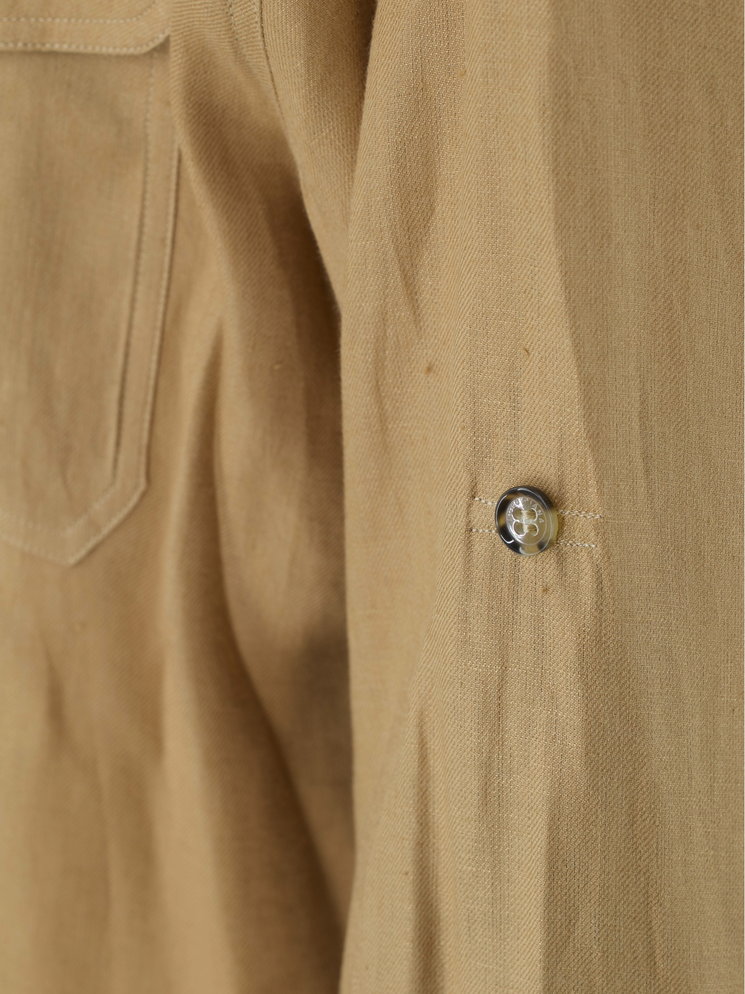 Loro Piana Brown Pure Linen Saharian Shirt