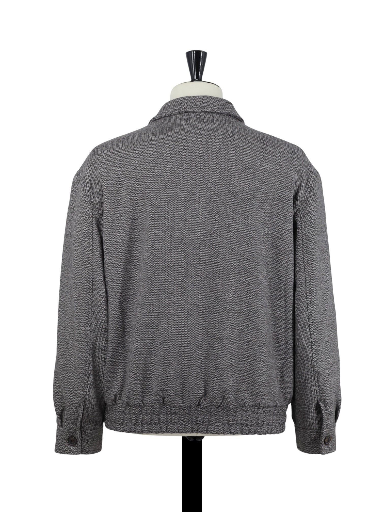 Brunello Cucinelli Light Brown Brushed-Cotton Herringbone Harrington-Jacket