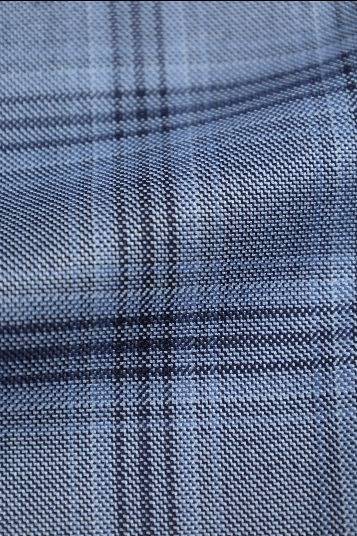 Brioni Slate Blue Parlamento Silk & Wool Overcheck Jacket
