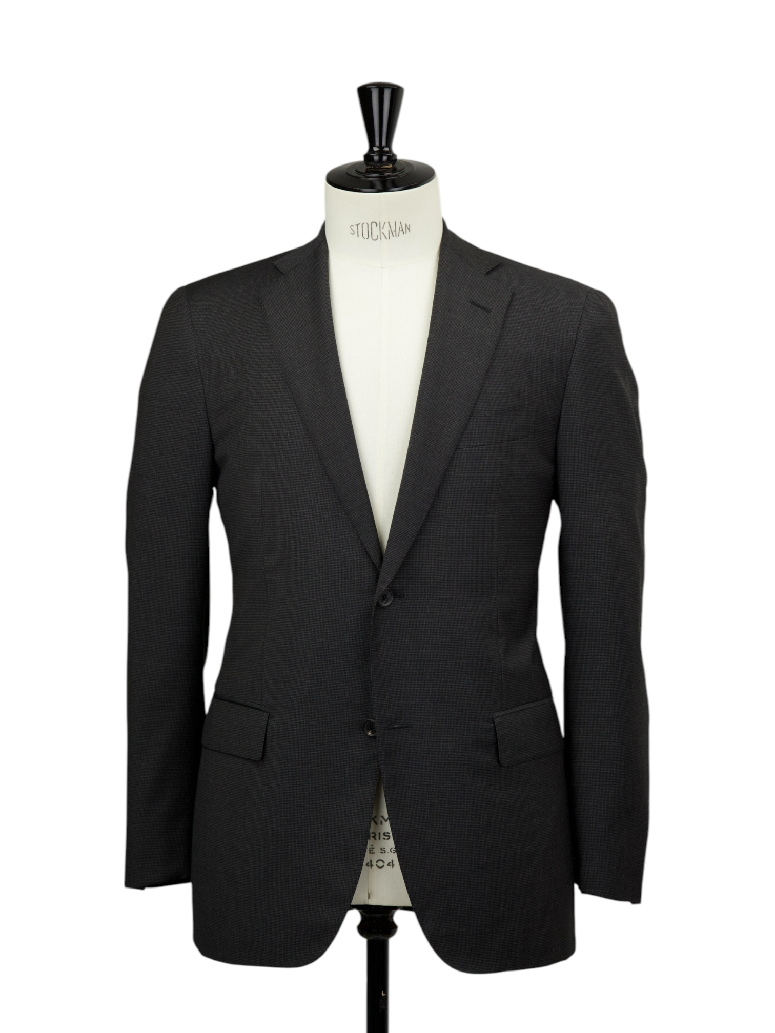 Caruso Dark Grey Wool & Cashmere Puppytooth Suit