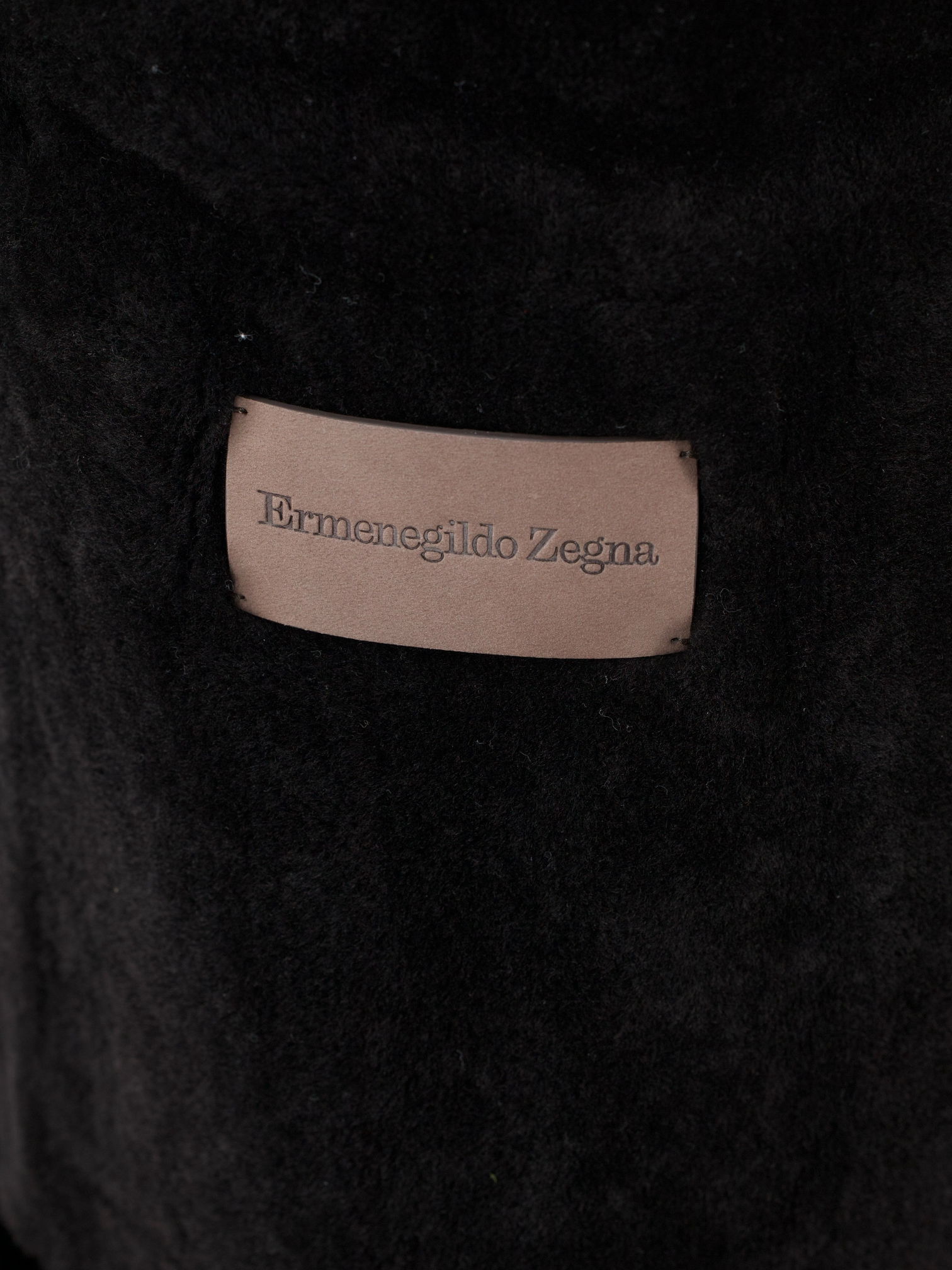 Ermenegildo Zegna Navy Lambskin Suède Lammy Coat