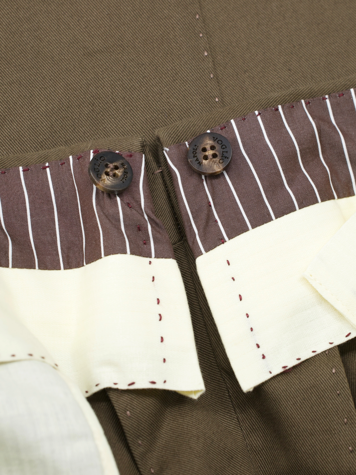 Sartoria Voglio Dark Khaki Cotton-Twill Sartorial Gurkha Trousers