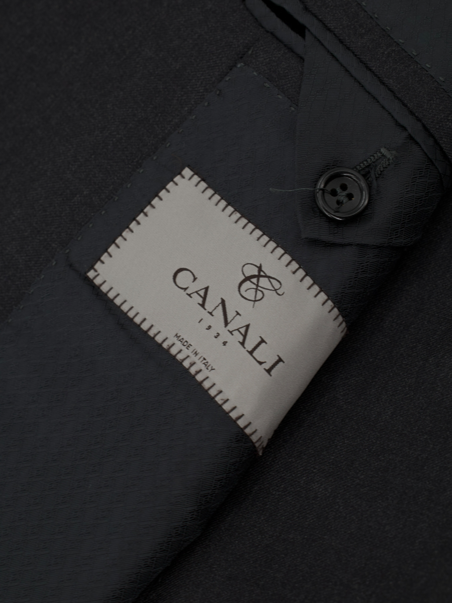 Canali Anthracite Fine-Wool Twill Milanese Suit